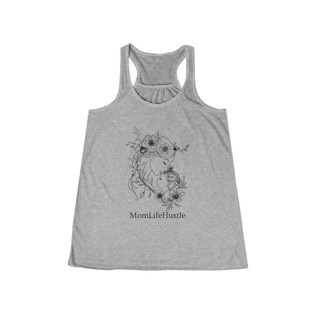 Mom Life Hustle Logo Racerback Tank Top
