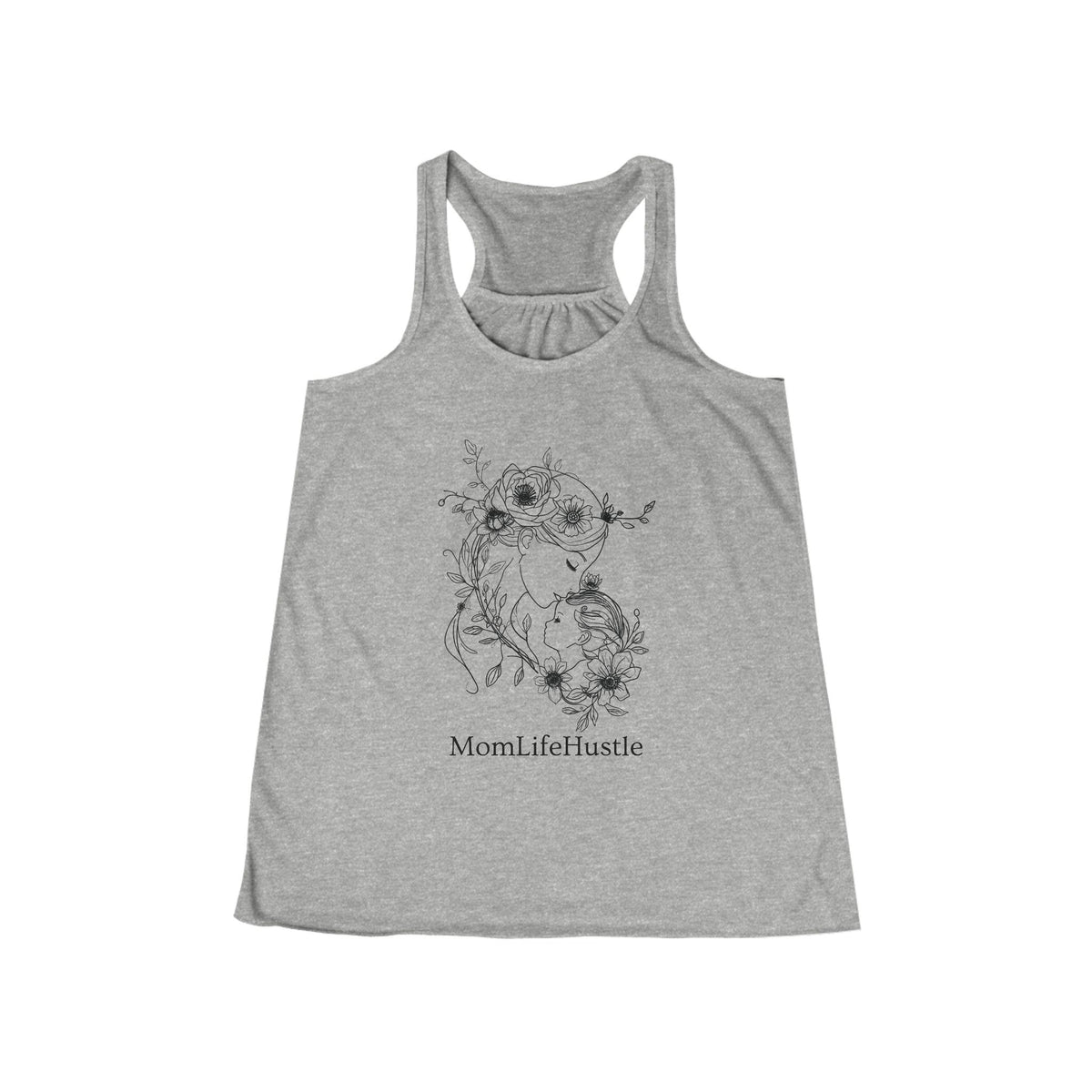 Mom Life Hustle Logo Racerback Tank Top