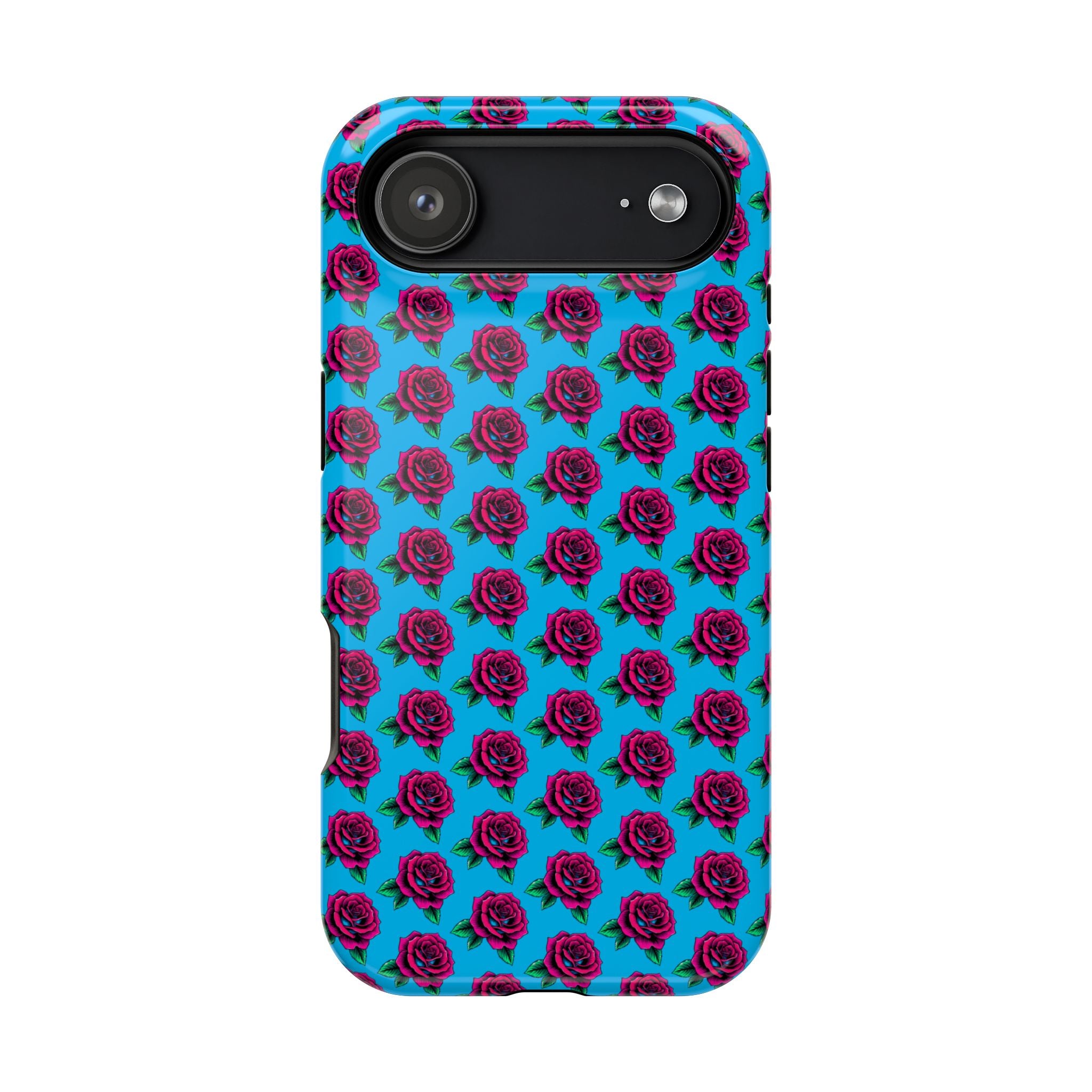 Phone Cases | Bright Rose Pattern Magnetic Impact-Resistant Case