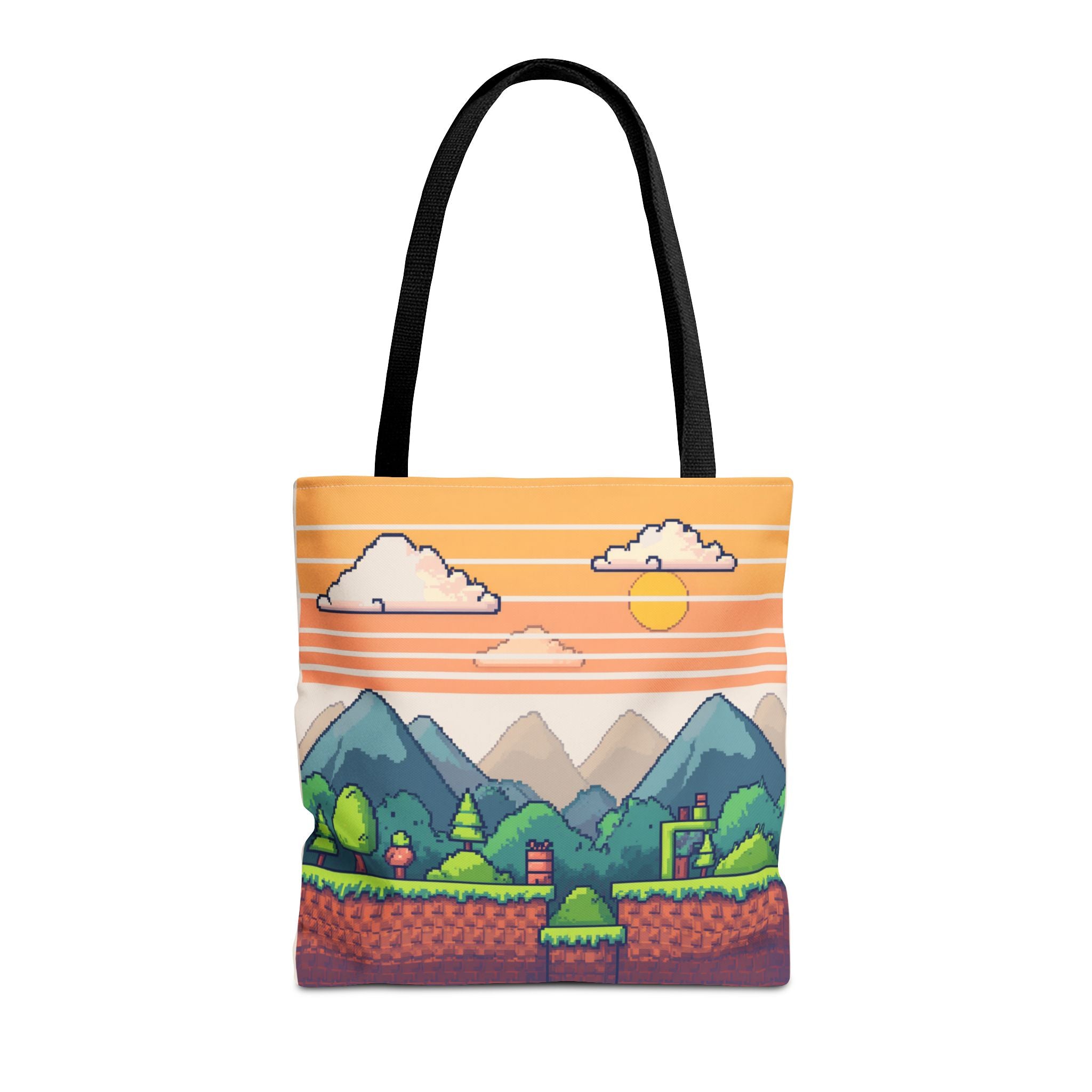 Tote Bag | Pixel Sunset Mountain Gamer Tote