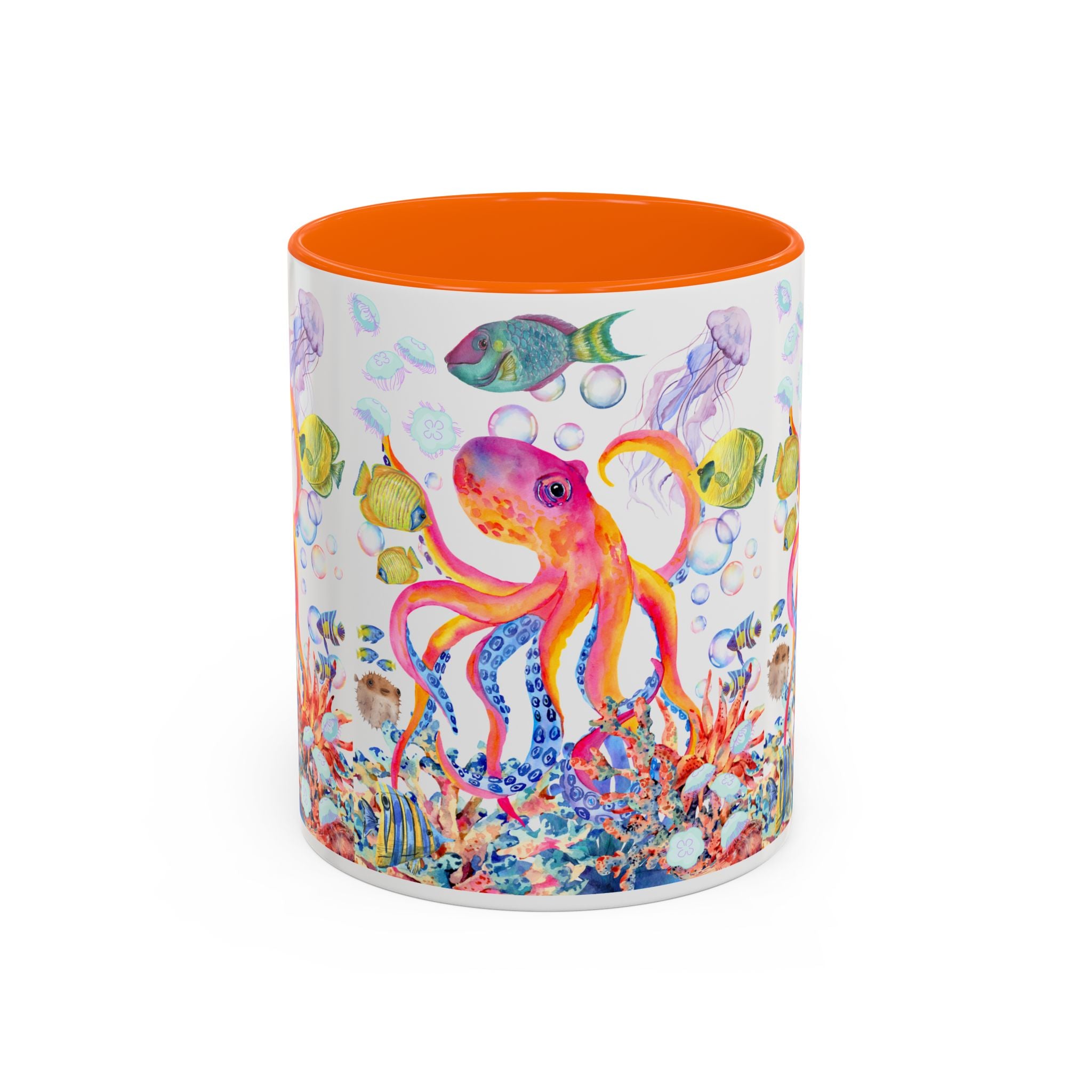 Coffee Mug | Colorful Octopus Accent Mug 11/15oz