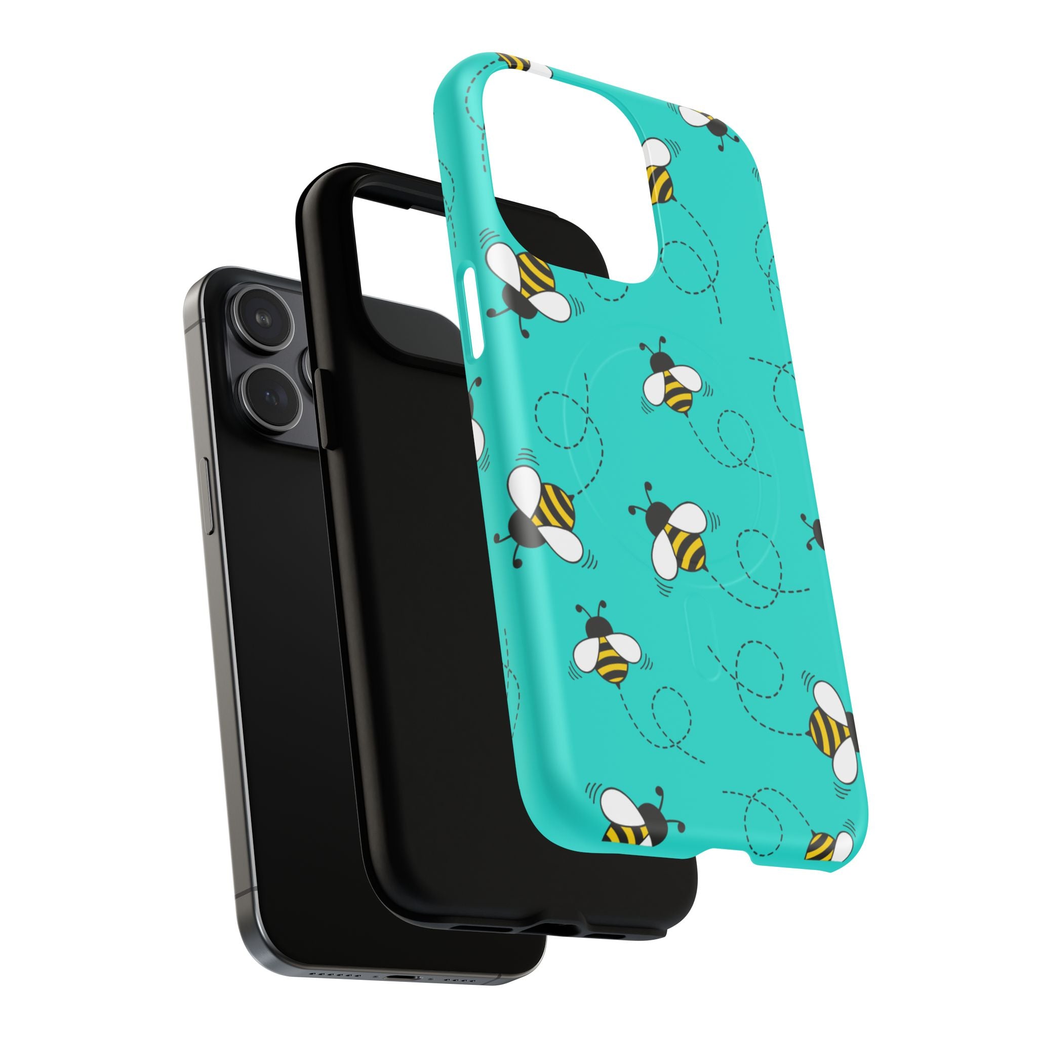 Phone Case | Cute Turquoise Bumblebee Tough Magnetic Phone Case