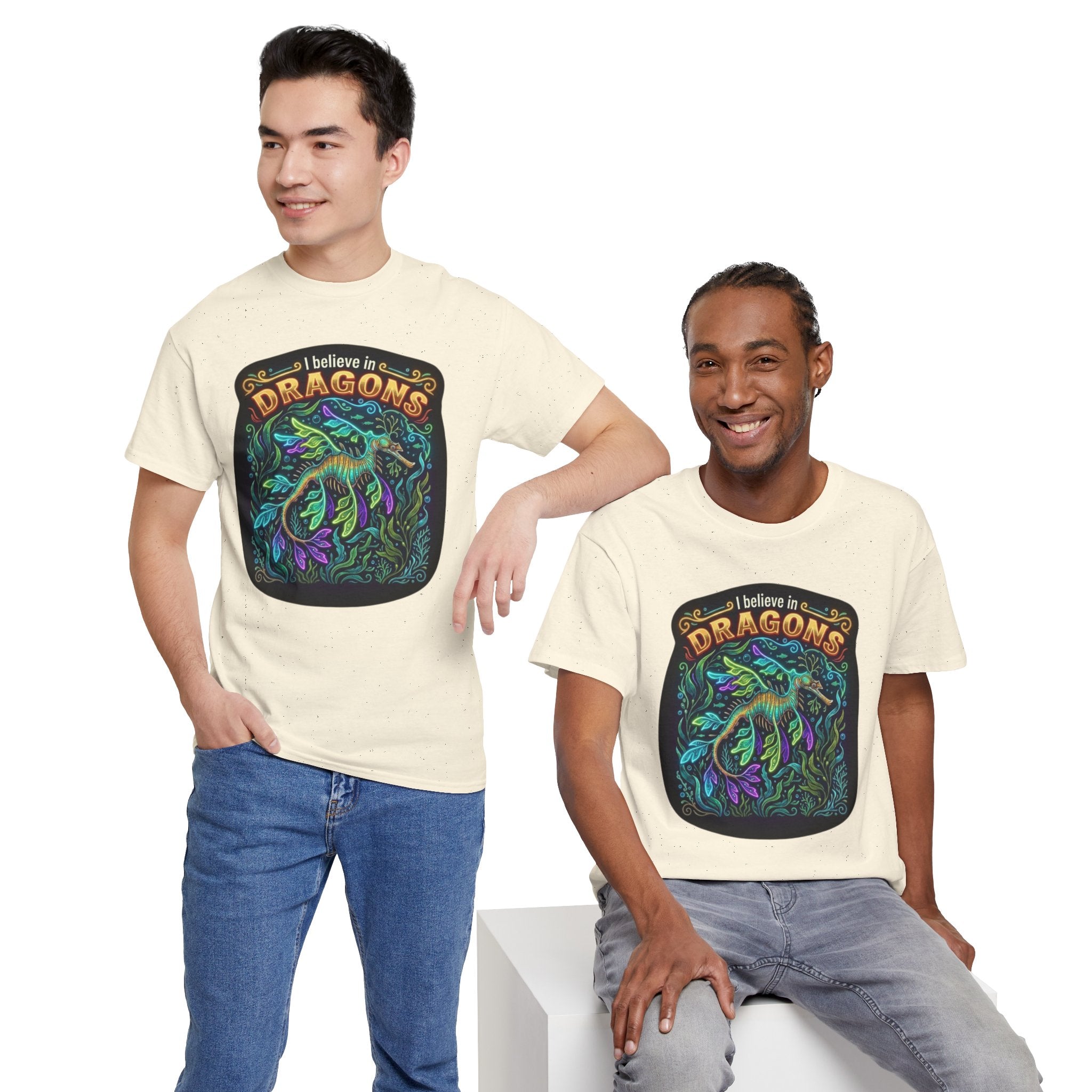 T-Shirt | 'I Believe in Dragons' Colorful Graphic Tee