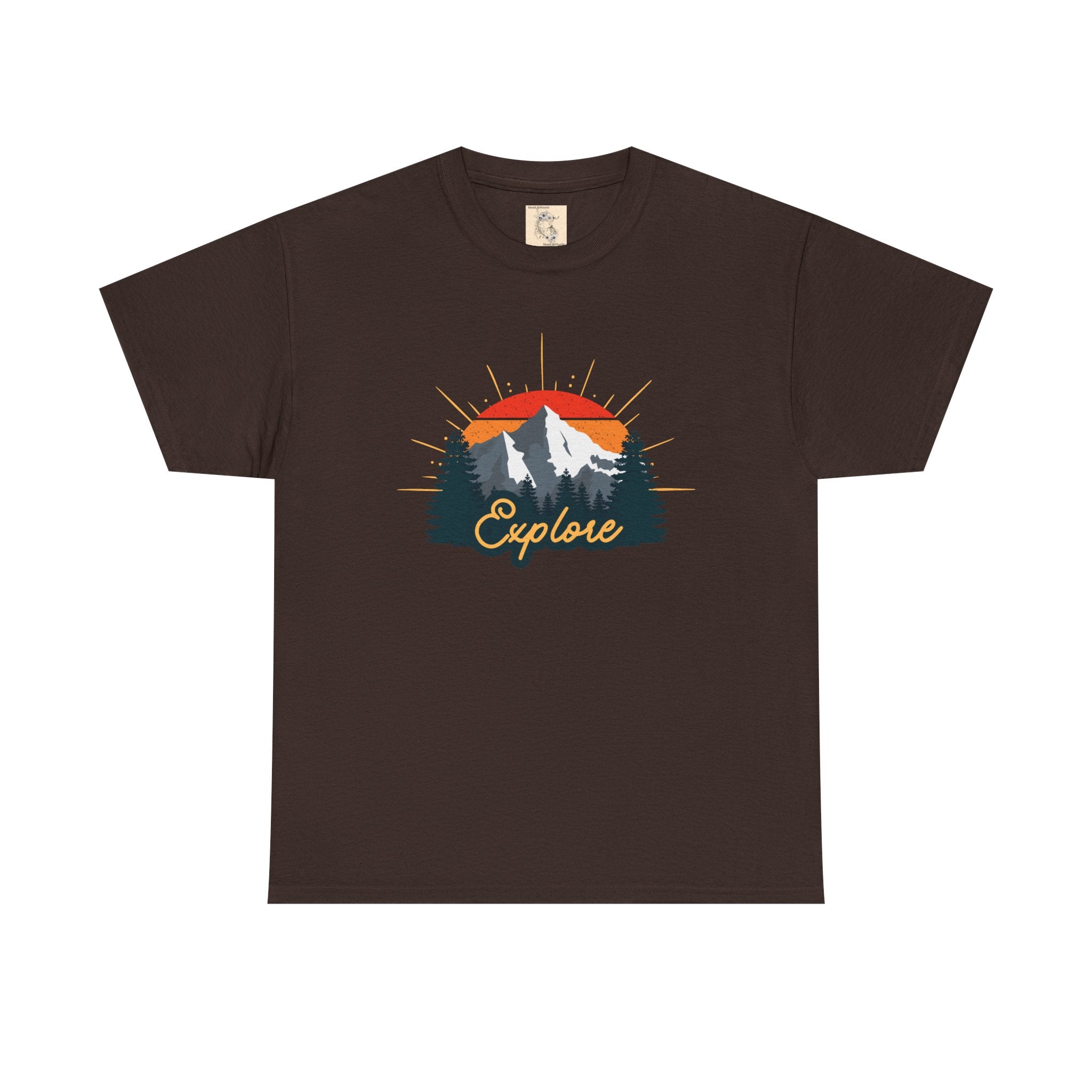 T-Shirt | Vintage Sunset 'Explore' Outdoor Adventure Shirt