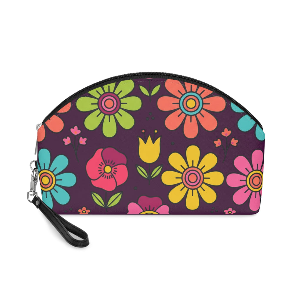 Cosmetic Pouch | Retro Flowers Makeup Bag