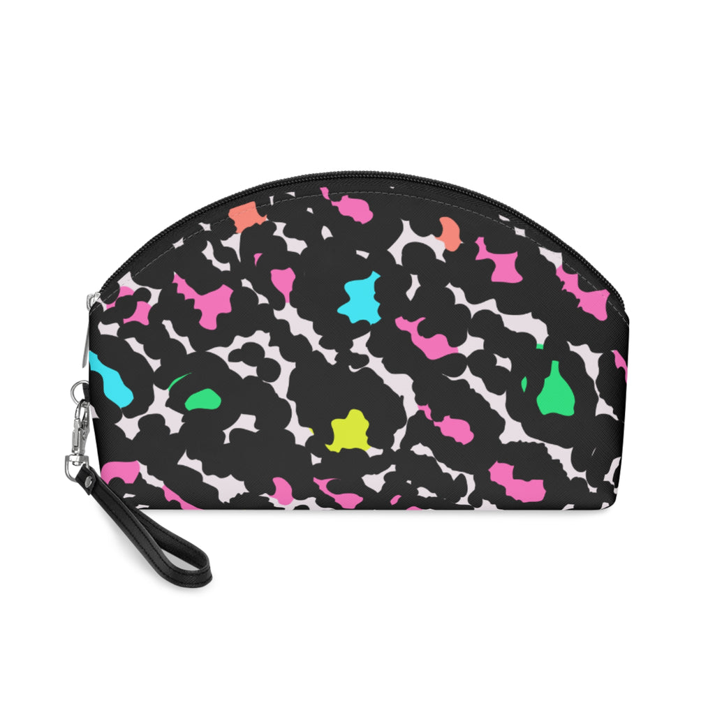 Cosmetic Pouch | Colorful Leopard Print Makeup Bag