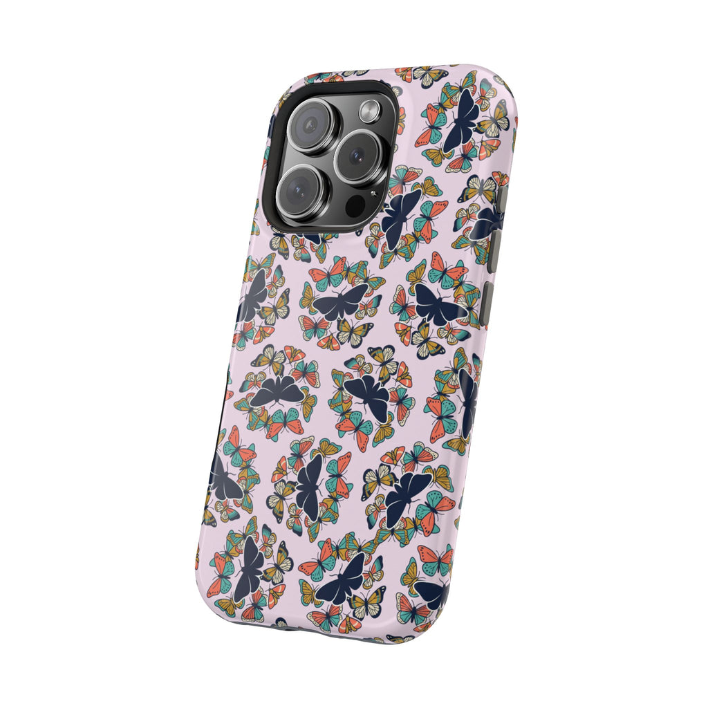 Phone Cases | Pastel Butterflies and Moths Pattern Magnetic Impact-Resistant Case