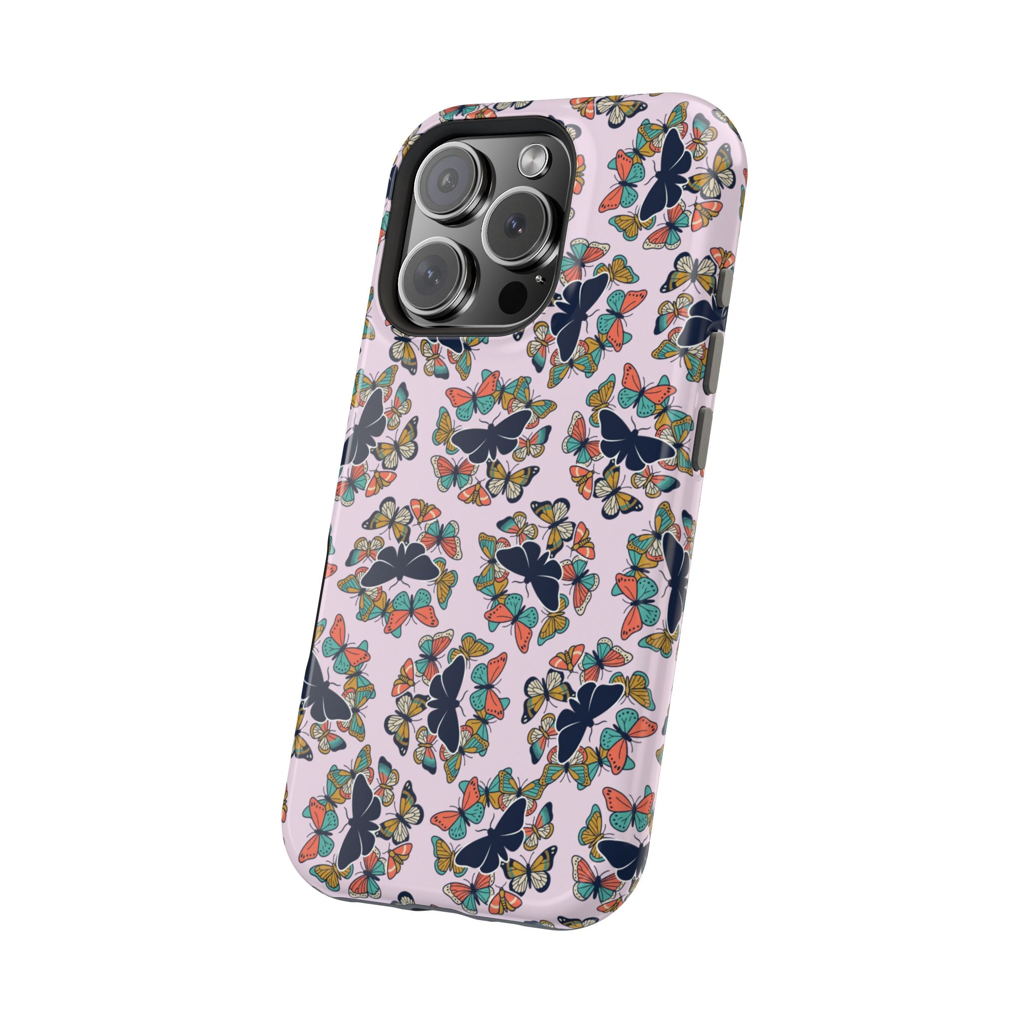 Phone Cases | Pastel Butterflies and Moths Pattern Magnetic Impact-Resistant Case