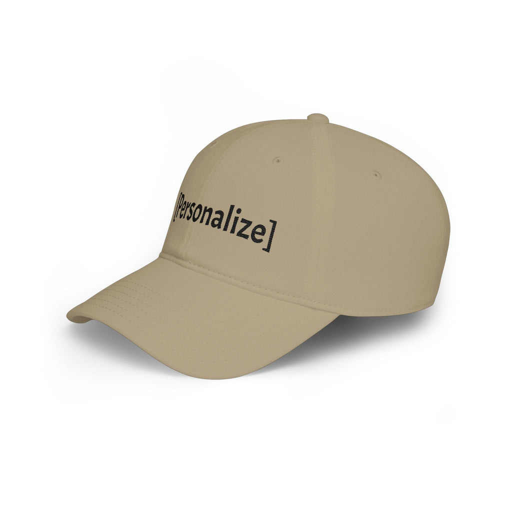 Personalized Text Embroidered Low Profile Baseball Cap