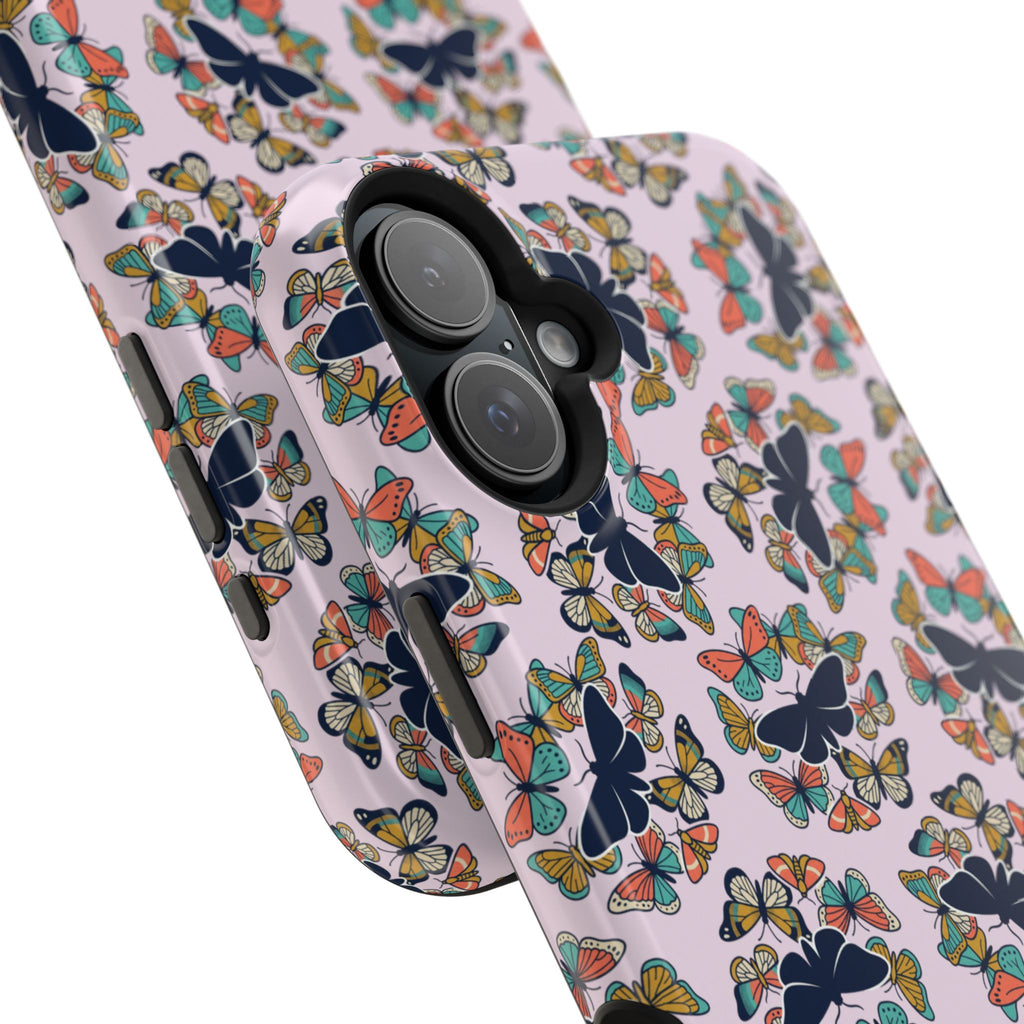 Phone Cases | Pastel Butterflies and Moths Pattern Magnetic Impact-Resistant Case
