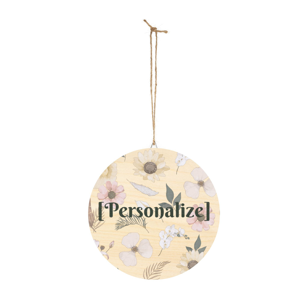 Wood Sign | Round Floral Custom Plaque