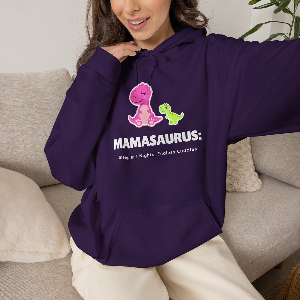 Hoodie | 'Mamasaurus' Pink Mama Dino with Baby Sweater