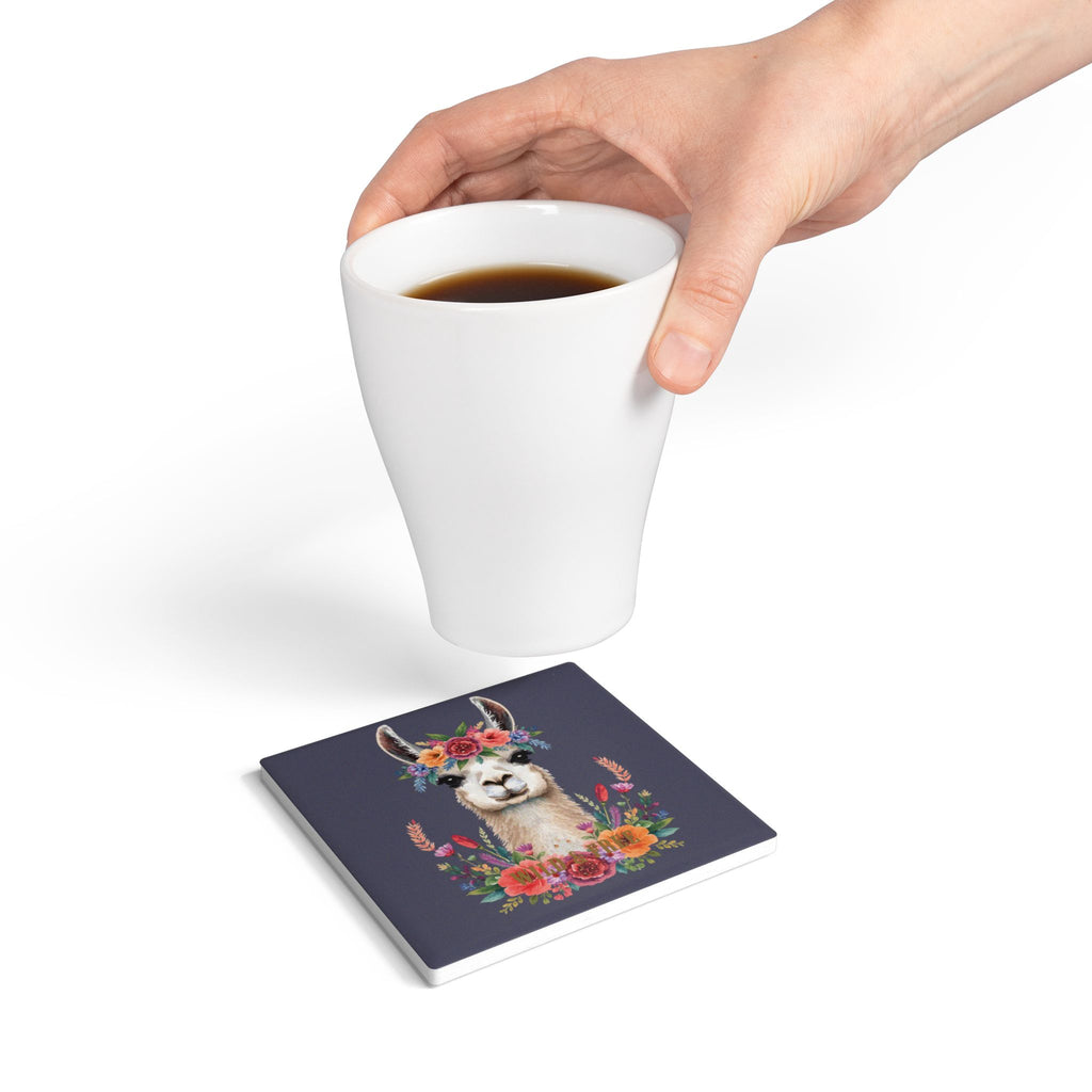 Coasters | Cute Boho Llama Ceramic Drink Coasters