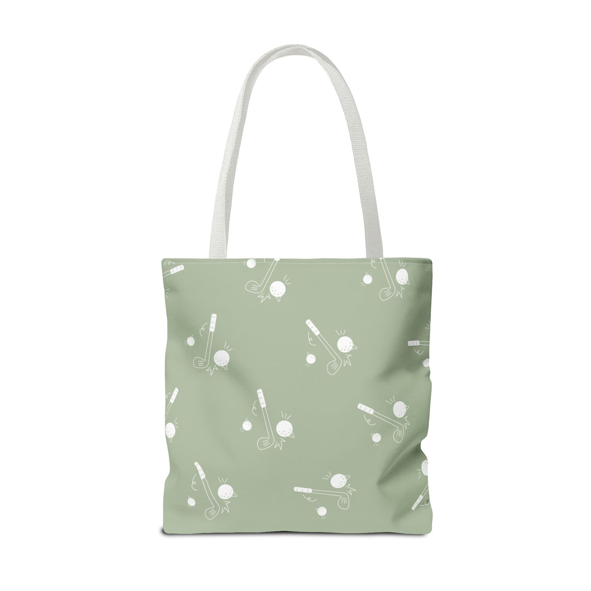Sage Green and Golf Pattern Tote Bag