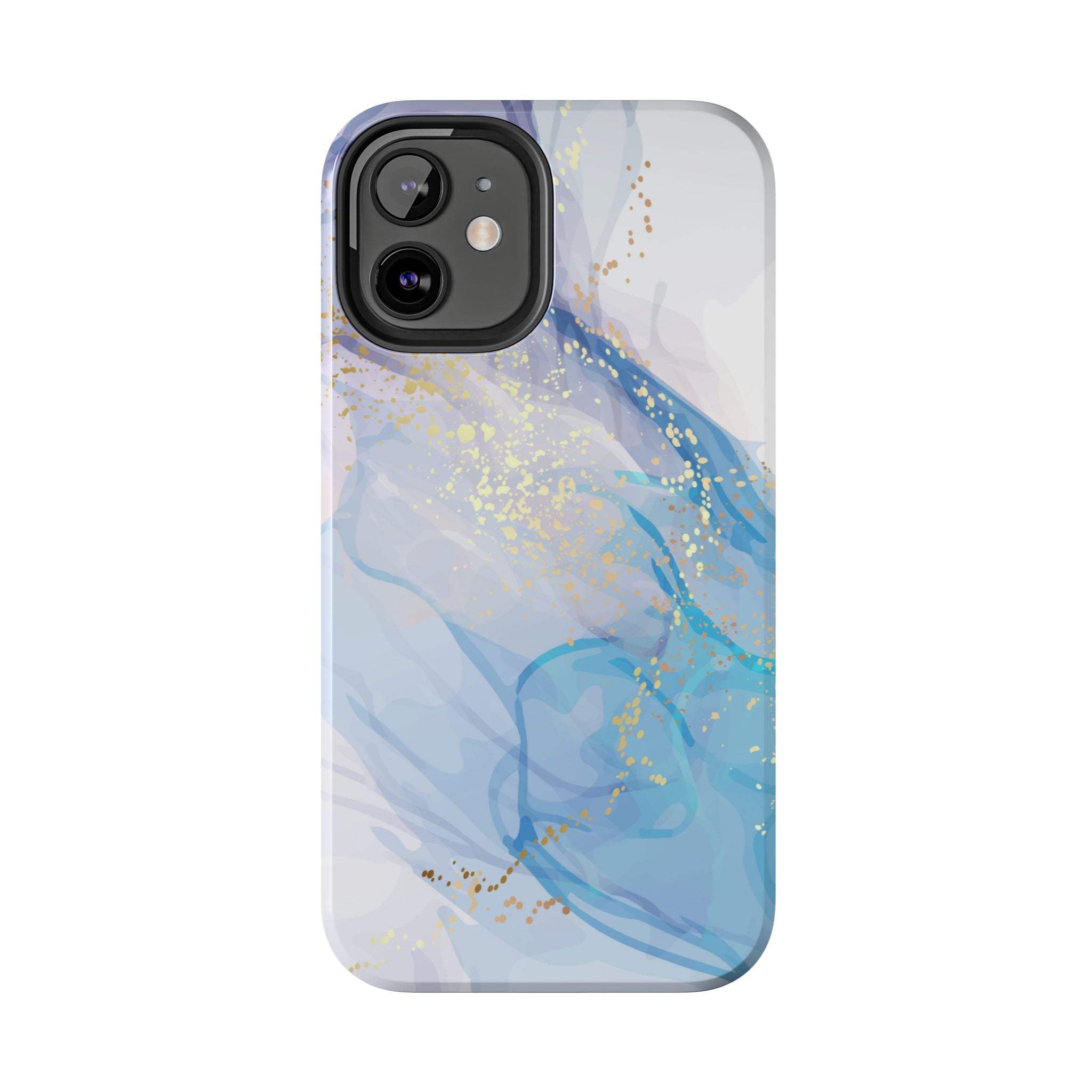 Phone Case | Gold Fleck Blue Marble Tough Protective Phone Cover