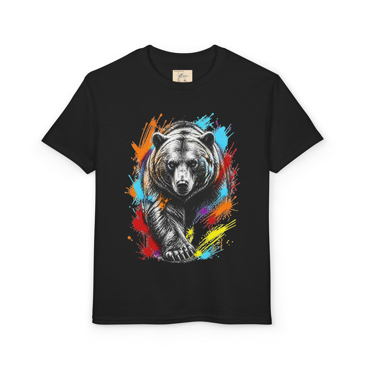 Color Splash Kodiak Bear T-Shirt for Children