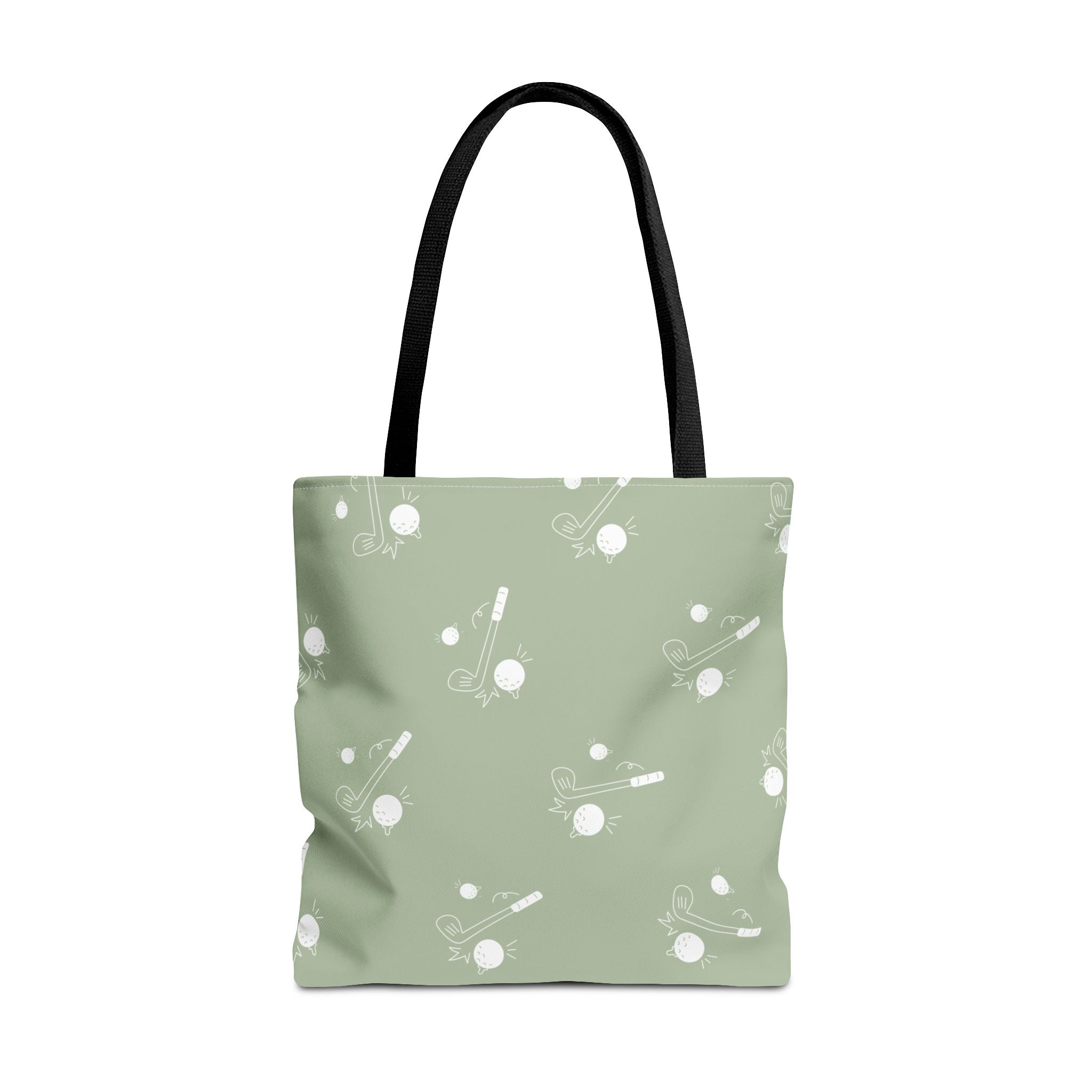 Tote Bag | Sage Green and Golf Pattern Shoulder Bag