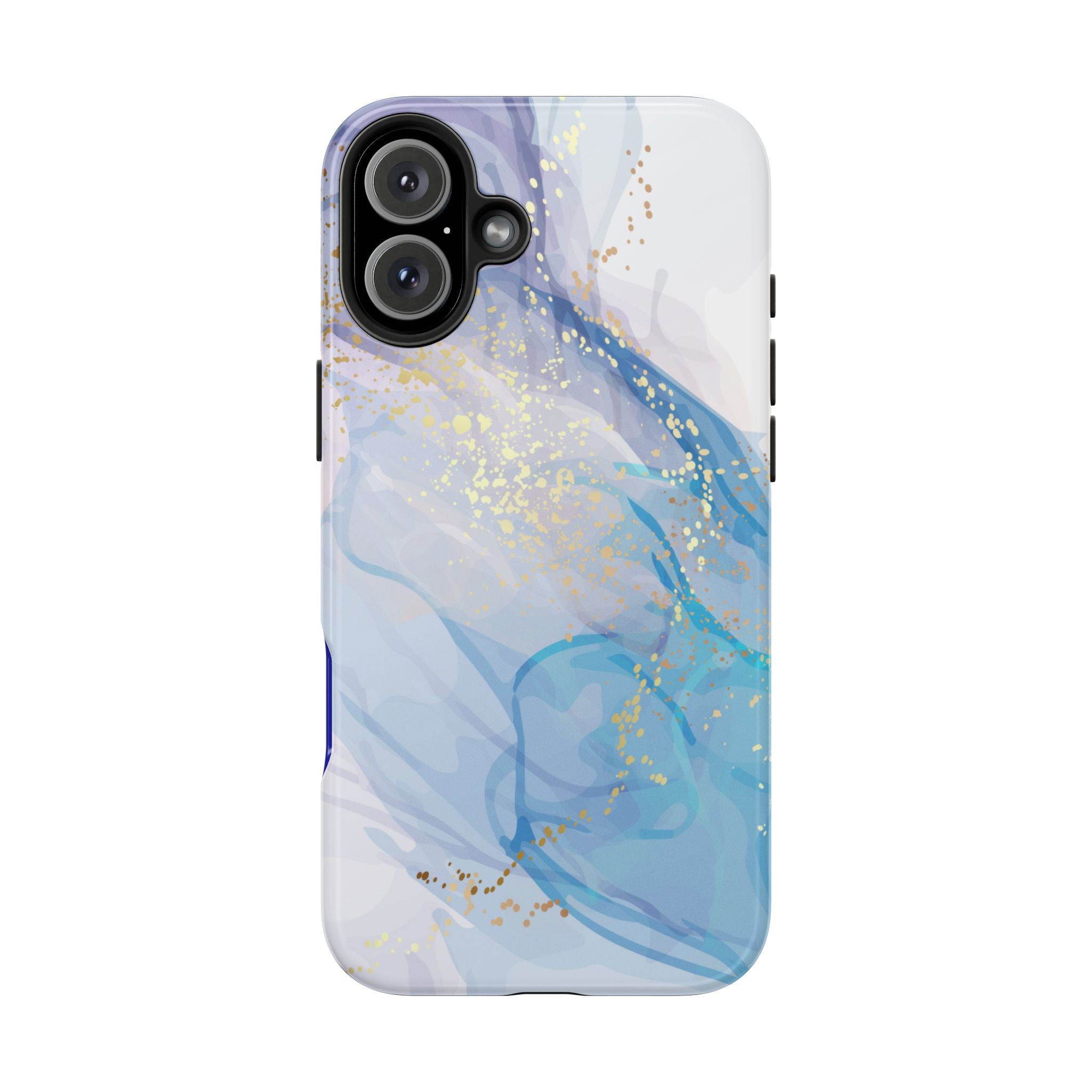 Phone Case | Gold Fleck Blue Marble Tough Protective Phone Cover