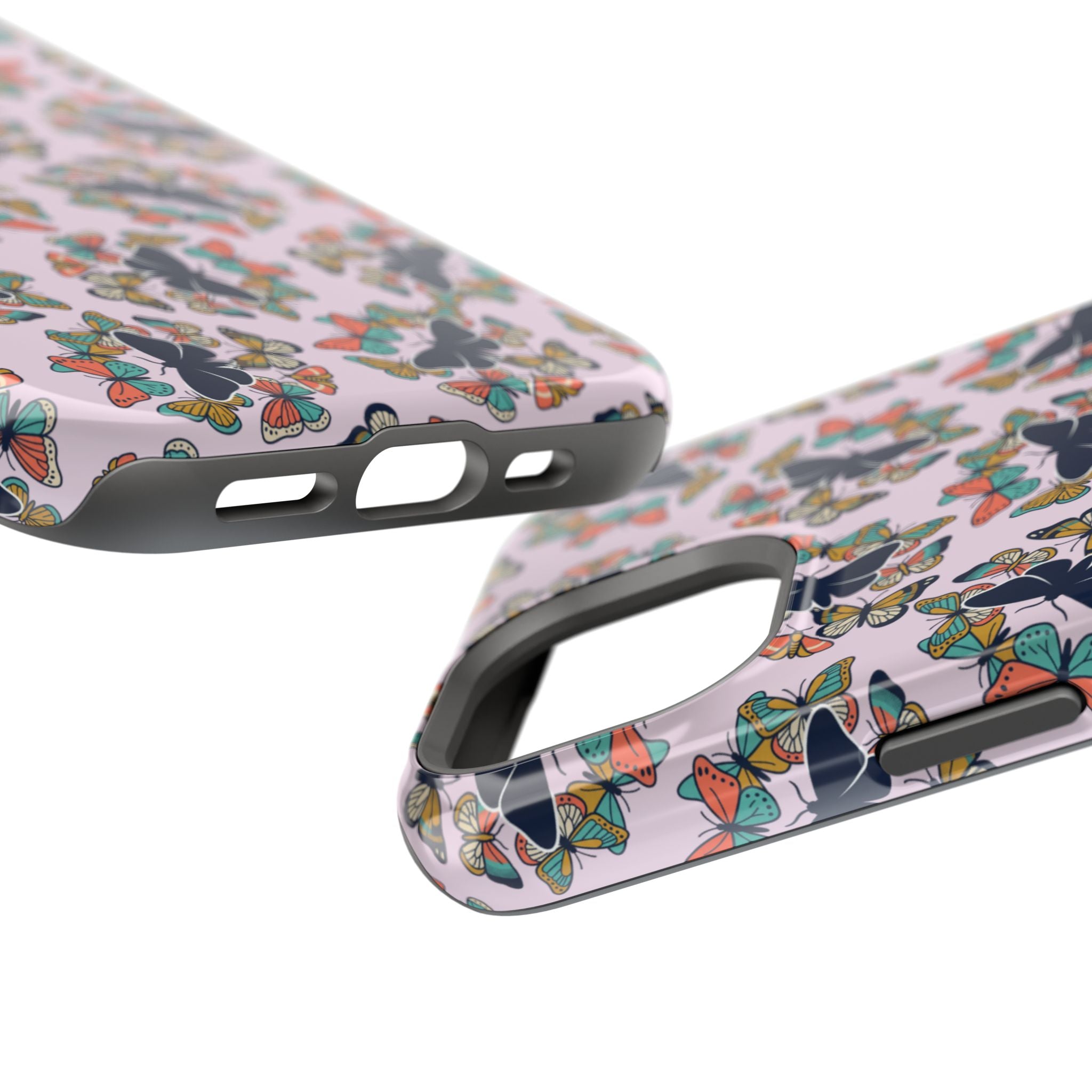 Phone Cases | Pastel Butterflies and Moths Pattern Magnetic Impact-Resistant Case