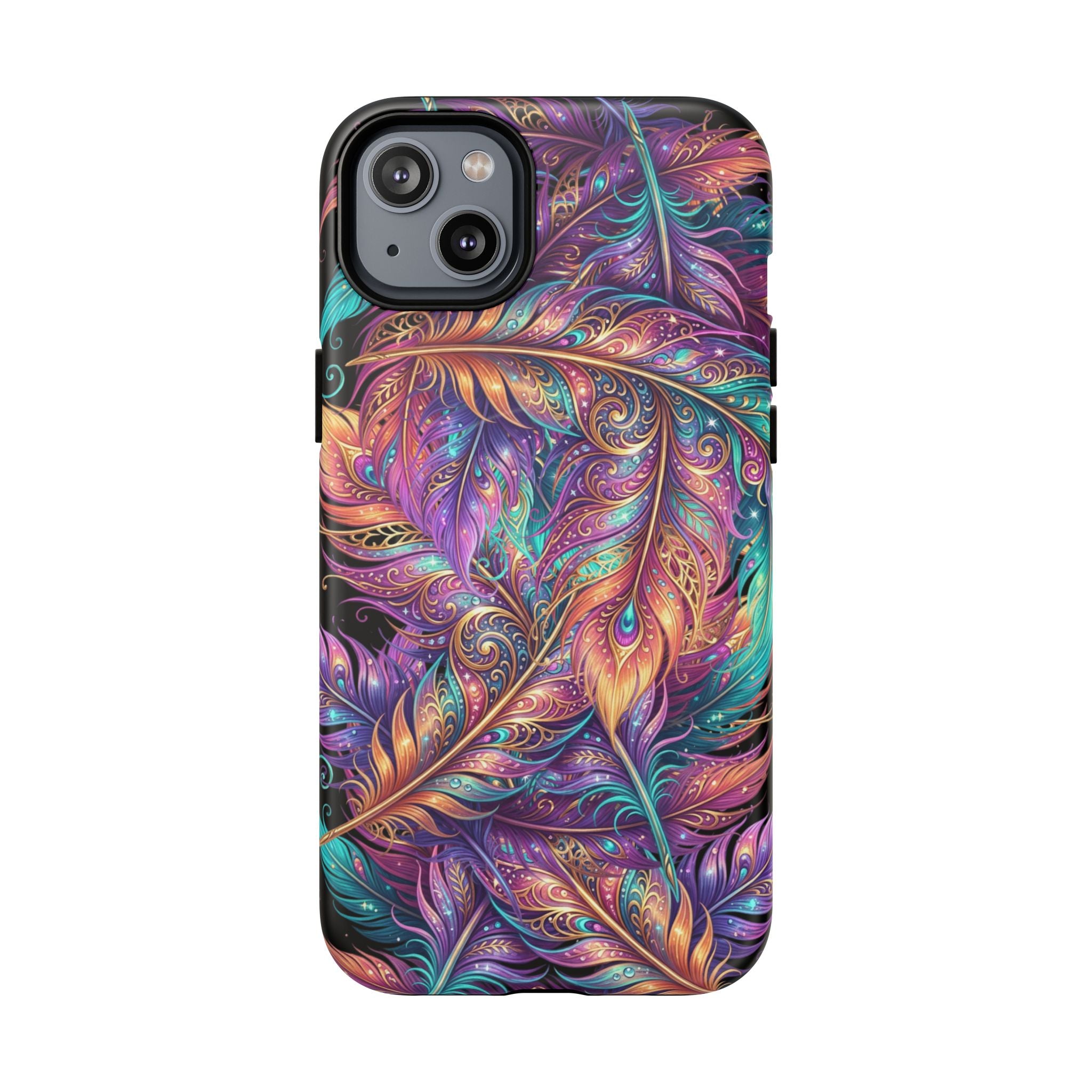 Phone Case | Colorful Feather Art Magnetic Tough Phone Cover