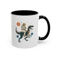Coffee Mug | Astronaut Riding Velociraptor Accent Mug
