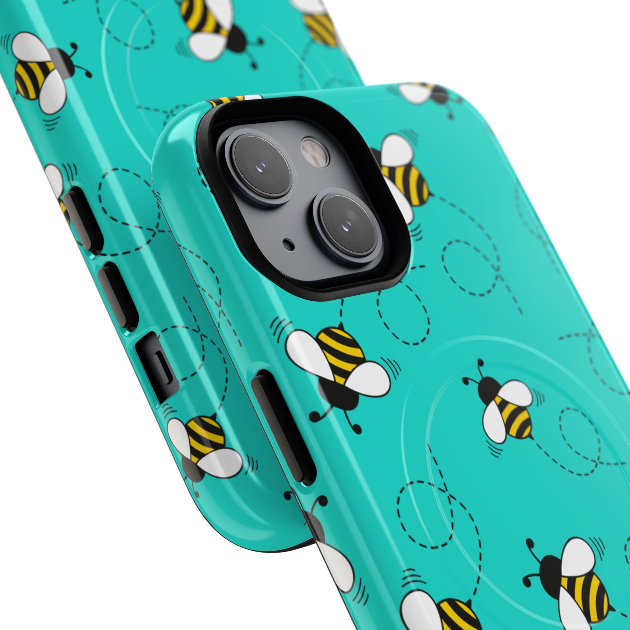 Phone Case | Cute Turquoise Bumblebee Tough Magnetic Phone Case