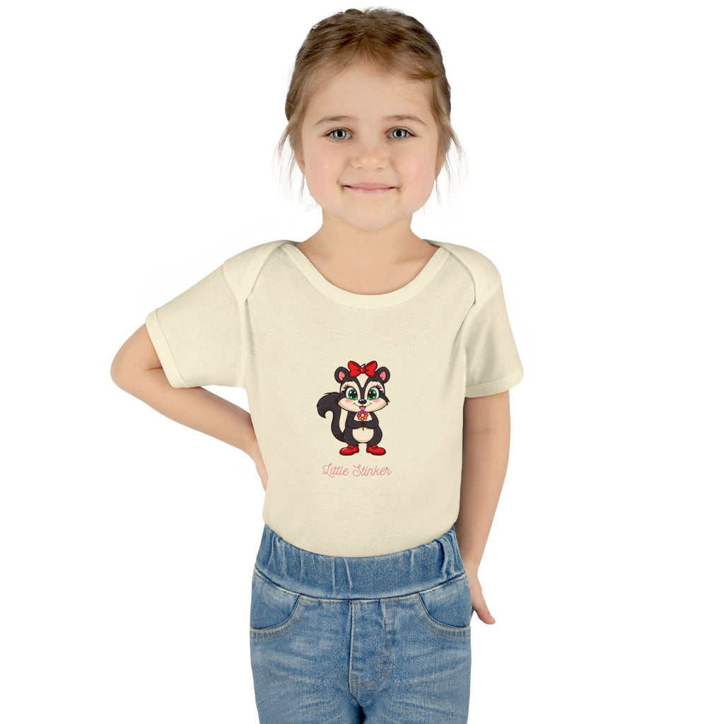 Baby Bodysuit | Cute Skunk Cartoon 'Little Stinker' Graphic Infant Onesie