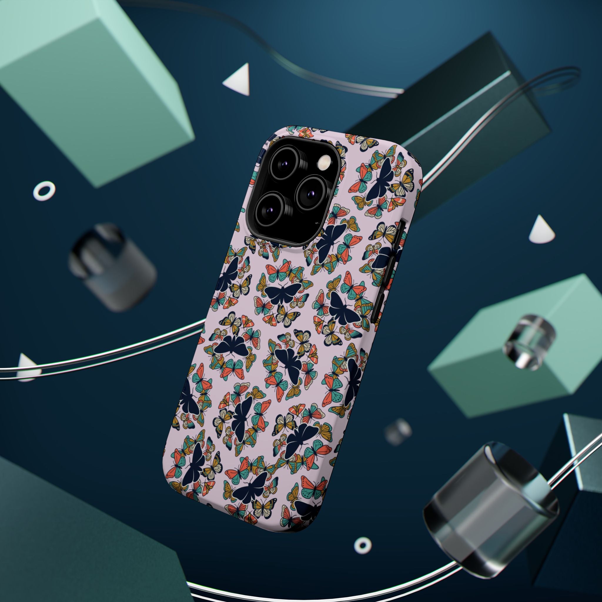 Phone Cases | Pastel Butterflies and Moths Pattern Magnetic Impact-Resistant Case