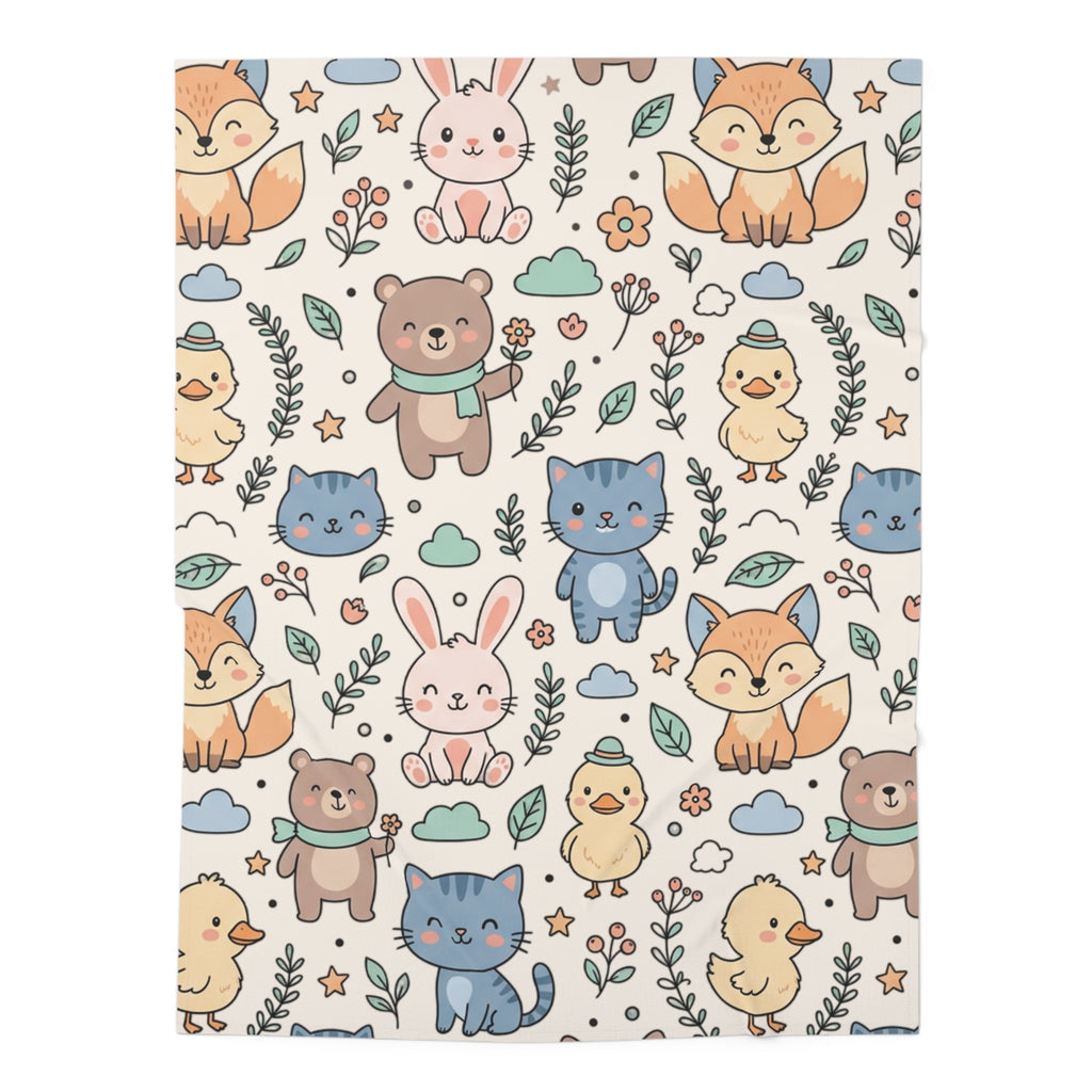Baby Swaddle Blanket | Woodland Friends Nursery Wrap