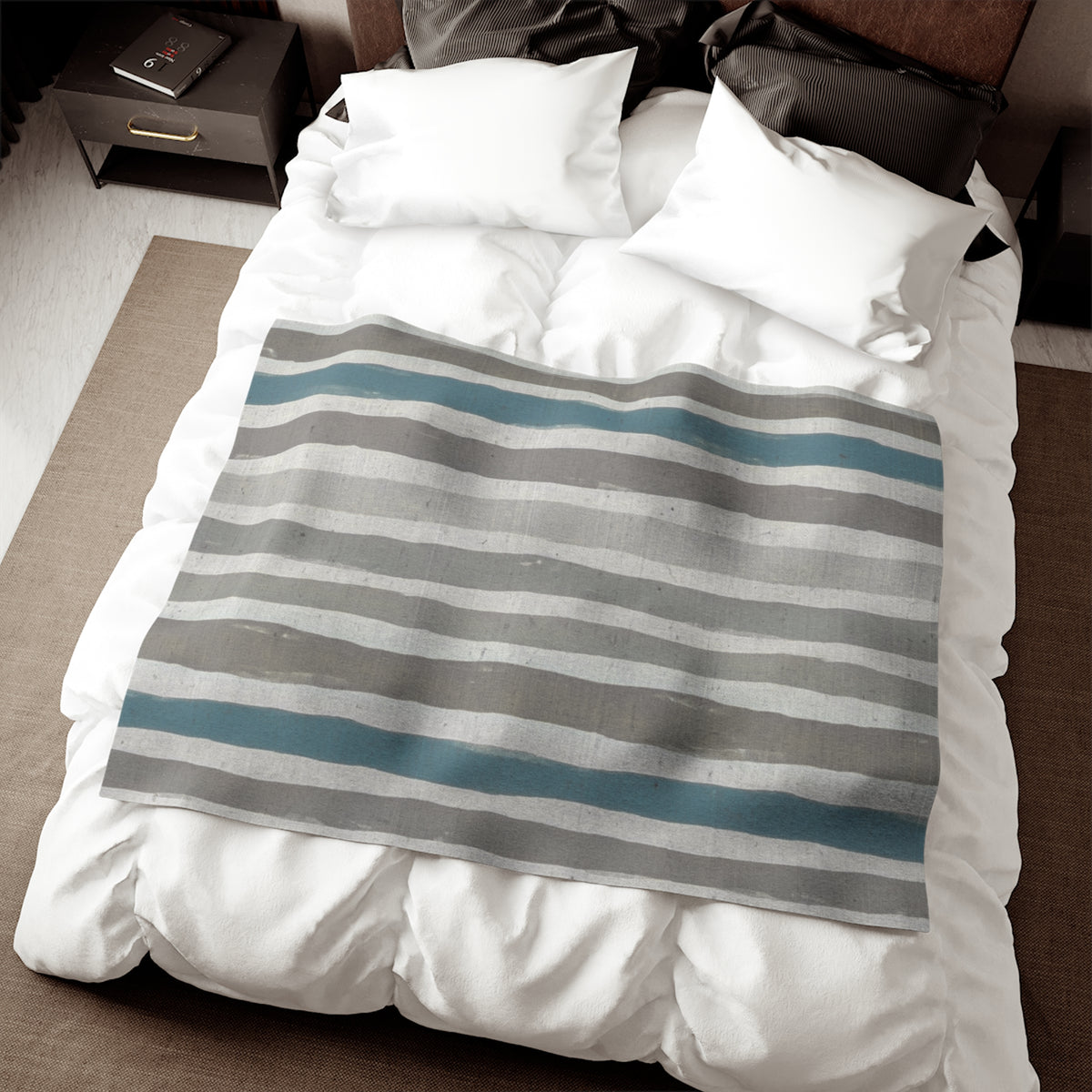 Modern Cool Striped Sweatshirt Blanket