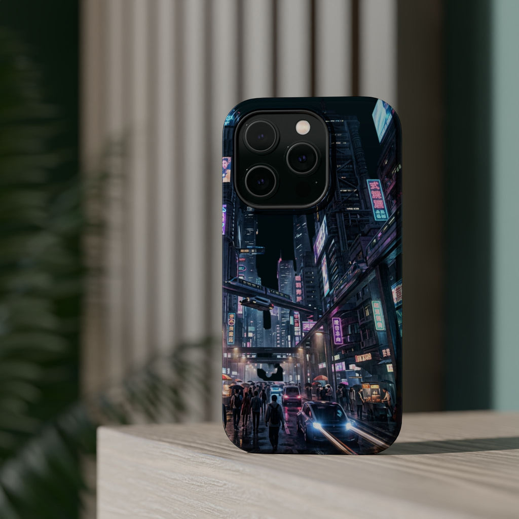 Phone Case | Cyberpunk City Magnetic Impact-Resistant Phone Cover