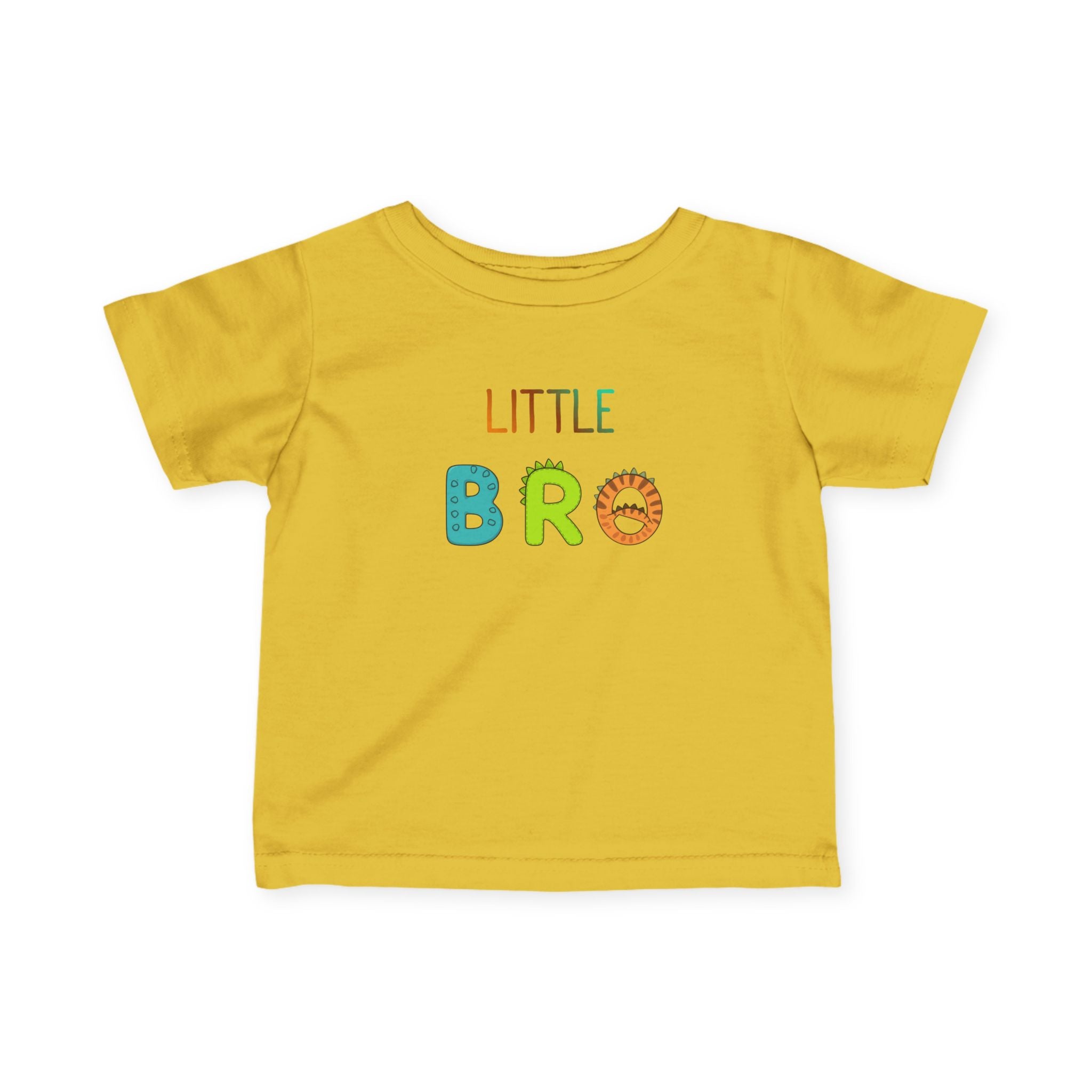 T-Shirt | 'Little Bro' Dino Letters Infant Tee