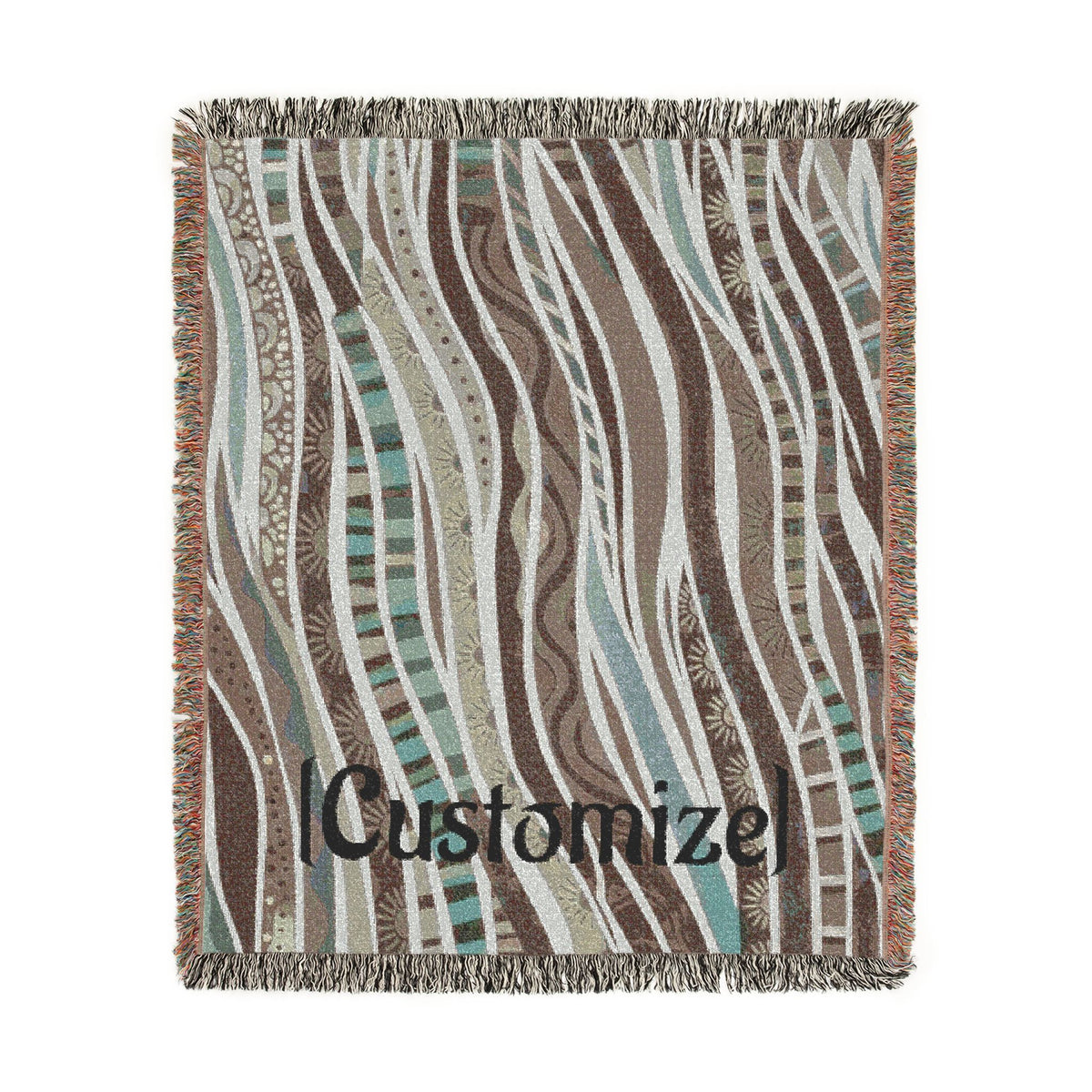 Personalized Boho Woven Throw