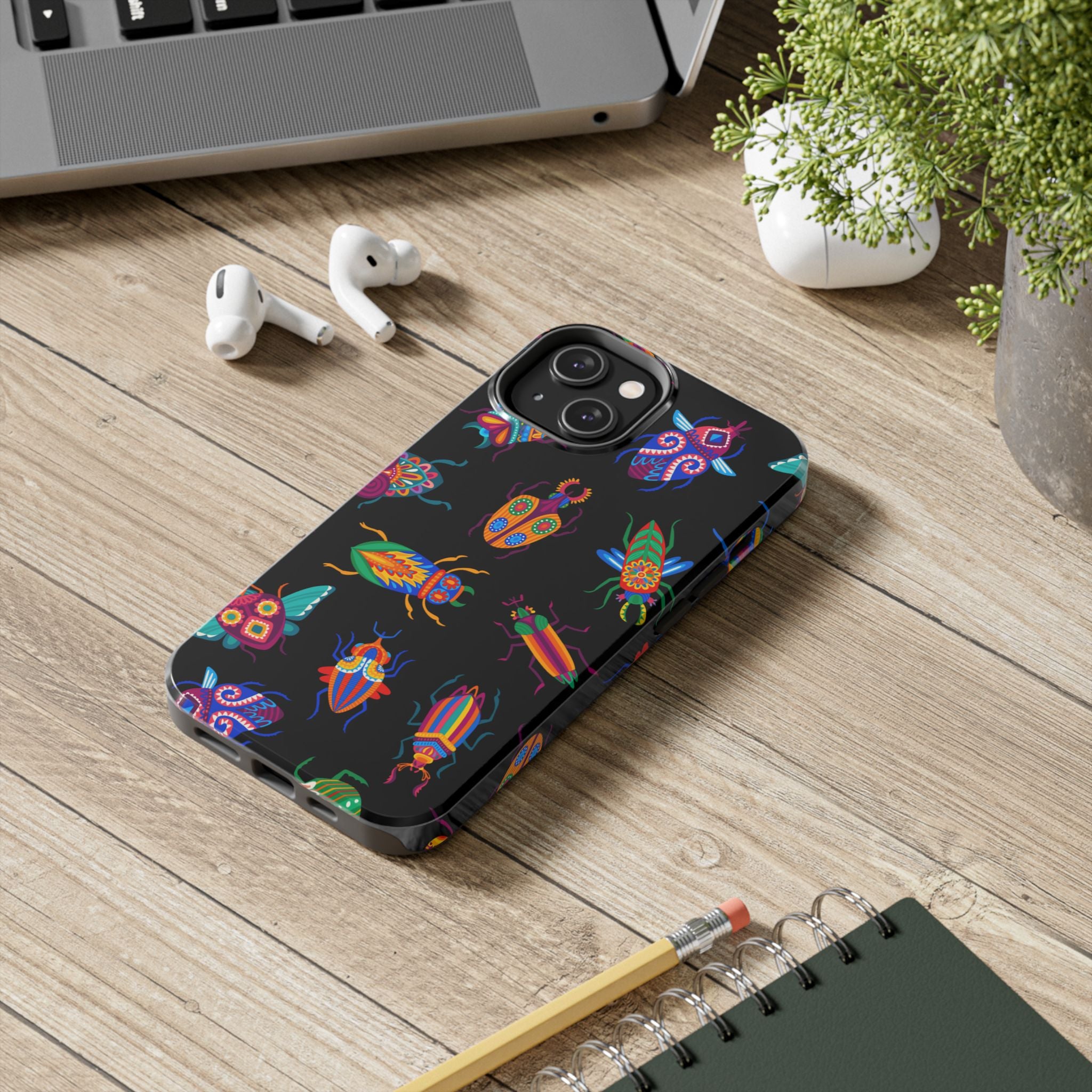 Phone Case | Neon Beetle Pattern Tough Protective Cover