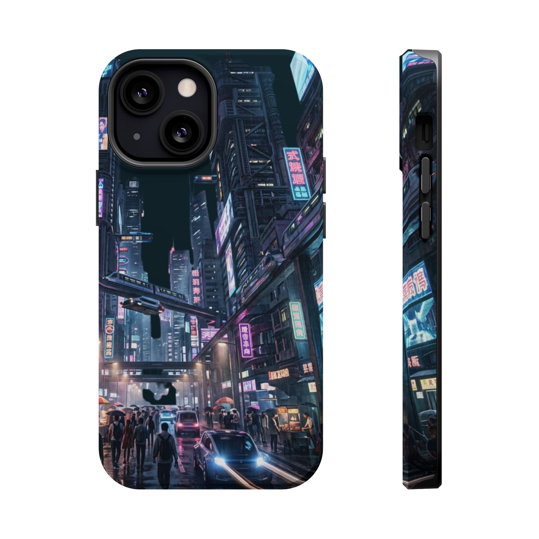 Phone Case | Cyberpunk City Magnetic Impact-Resistant Phone Cover
