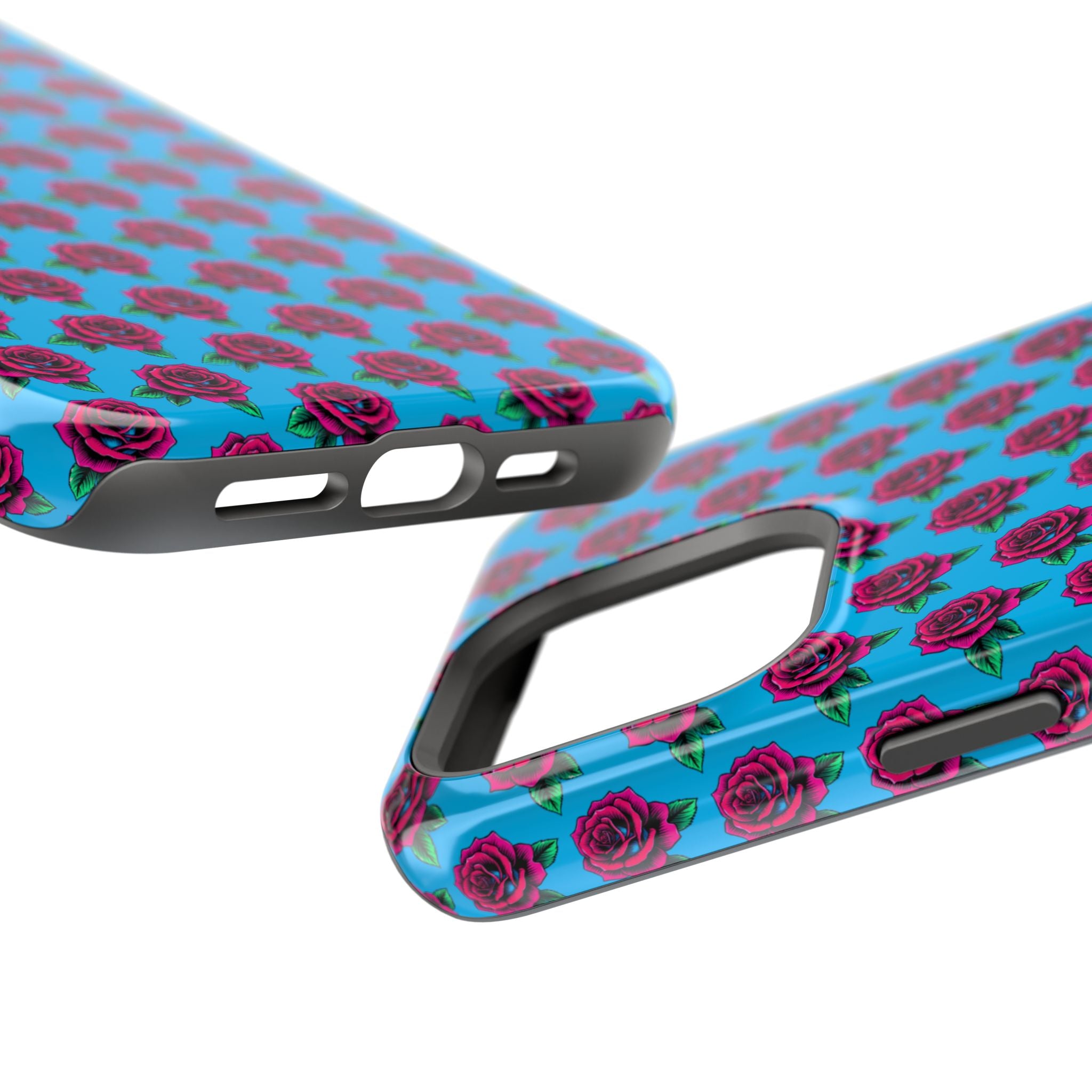 Phone Cases | Bright Rose Pattern Magnetic Impact-Resistant Case