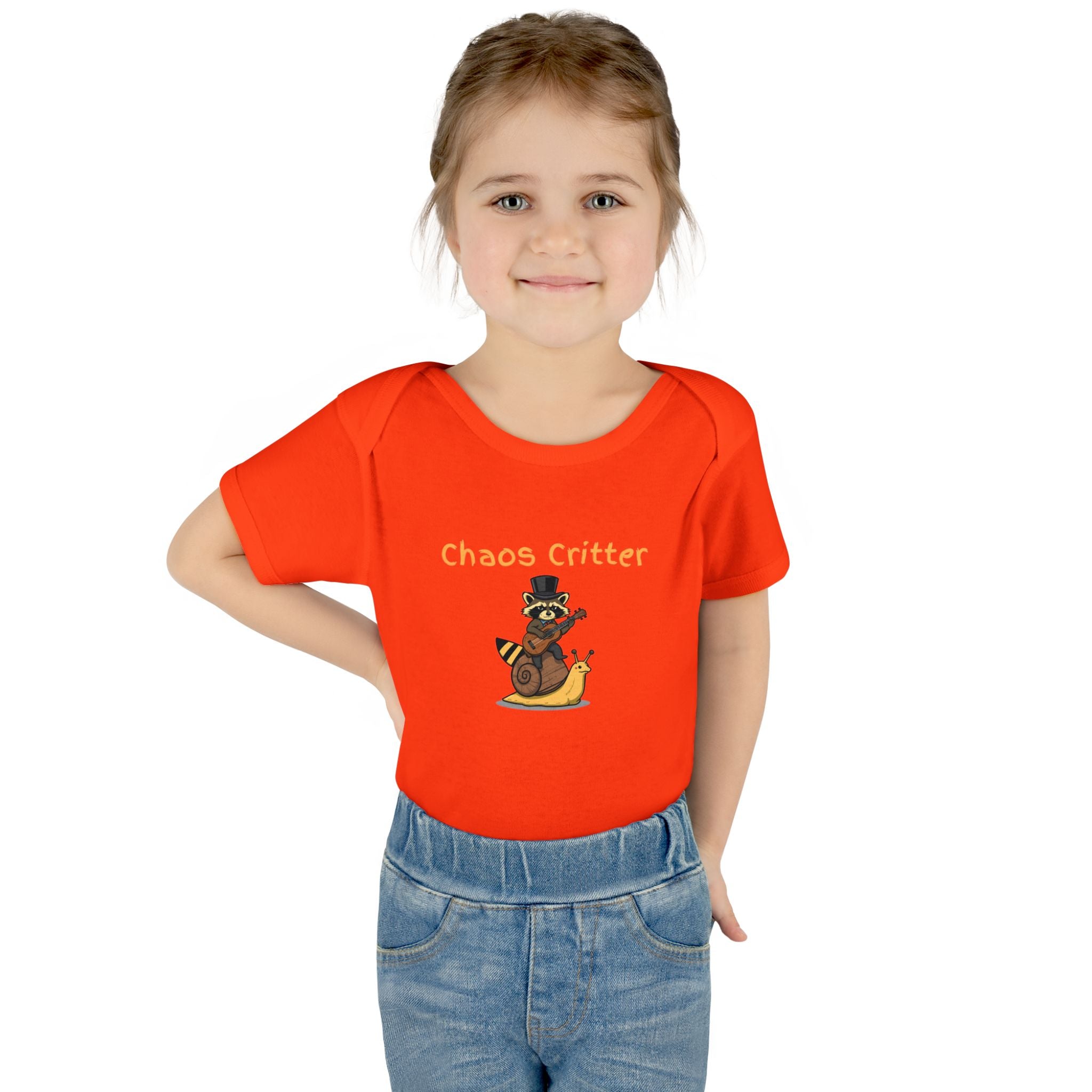 Baby Bodysuit | 'Chaos Critter' Playful Racoon Baby Onesie
