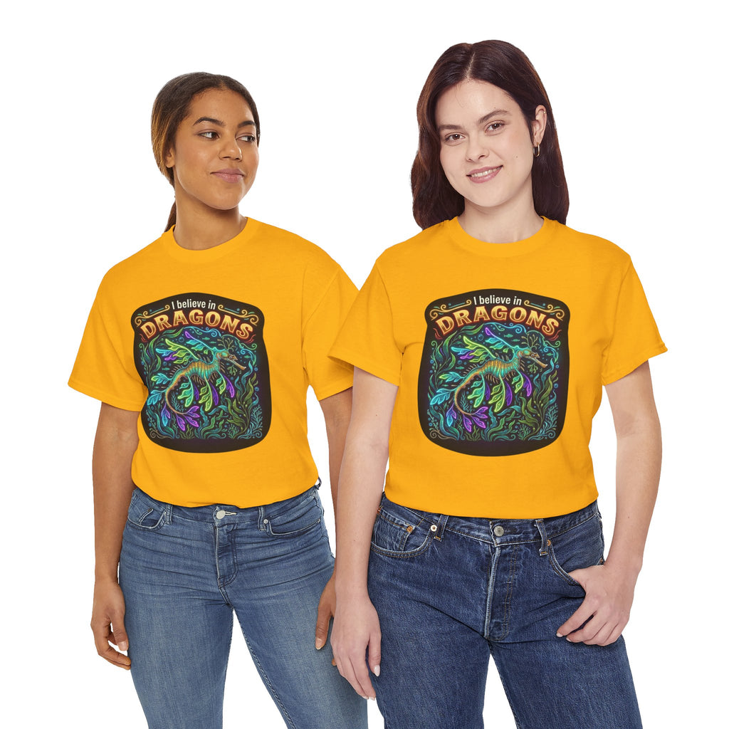 T-Shirt | 'I Believe in Dragons' Colorful Graphic Tee