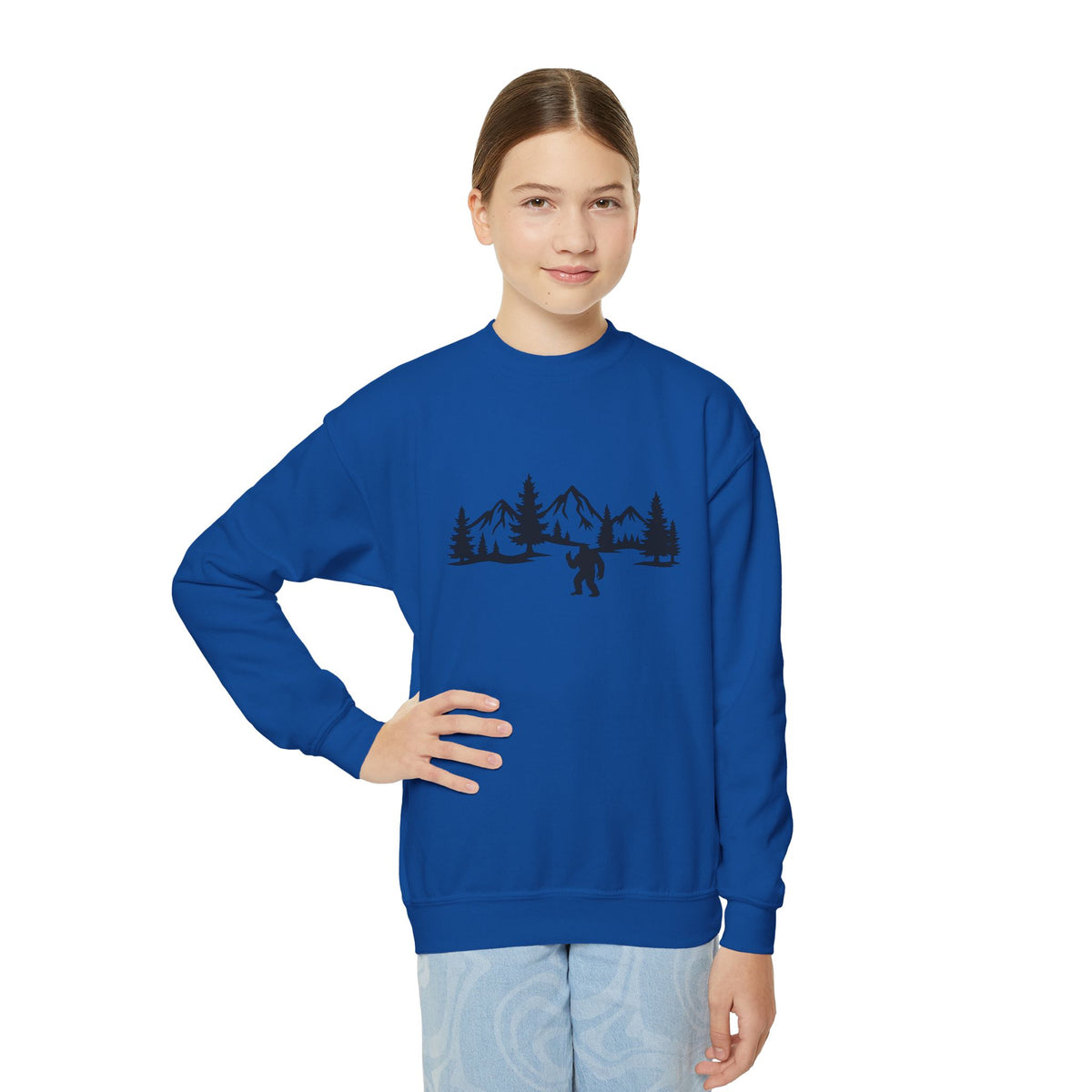 Thumbs Up Bigfoot Youth Sweatshirt