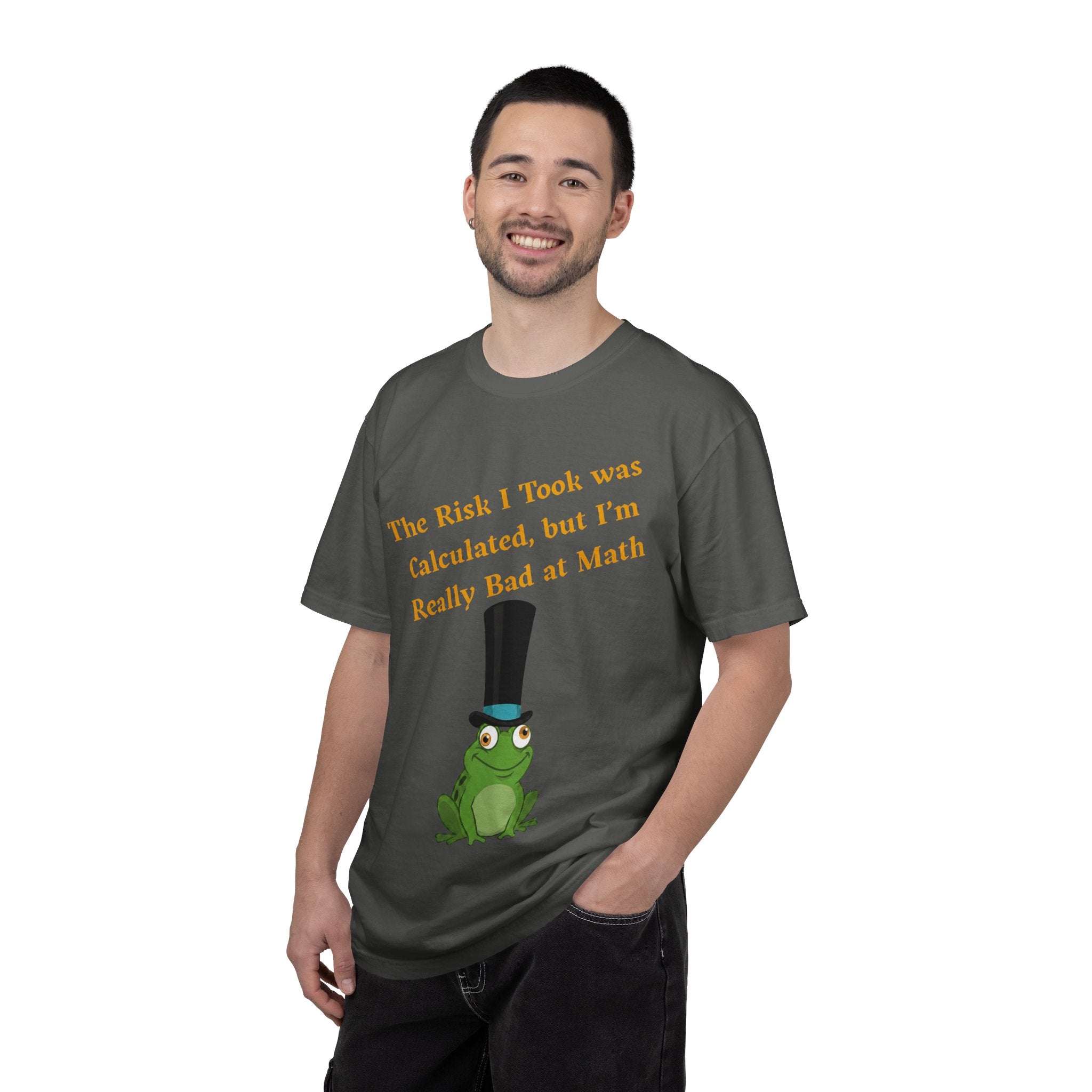 T-Shirt | Funny Frog "The Risk I Took Was Calculated" Graphic Tee