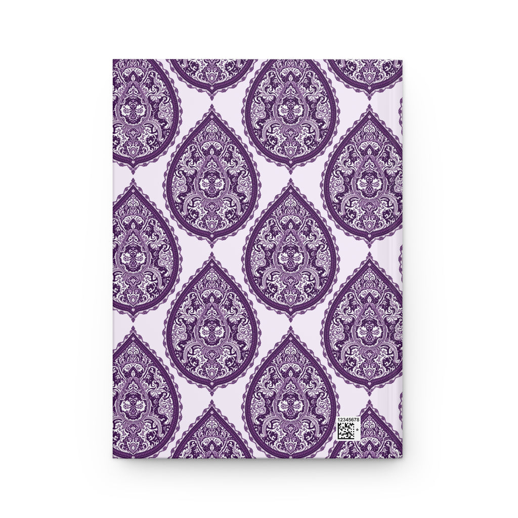 Journal | Stylized Purple Paisley Pattern Hardcover Notebook