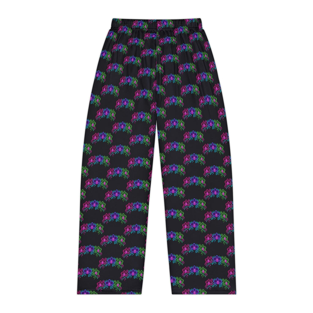 Pajama Pants | All-Over Neon Orchid Floral Pattern Women's Pajamas