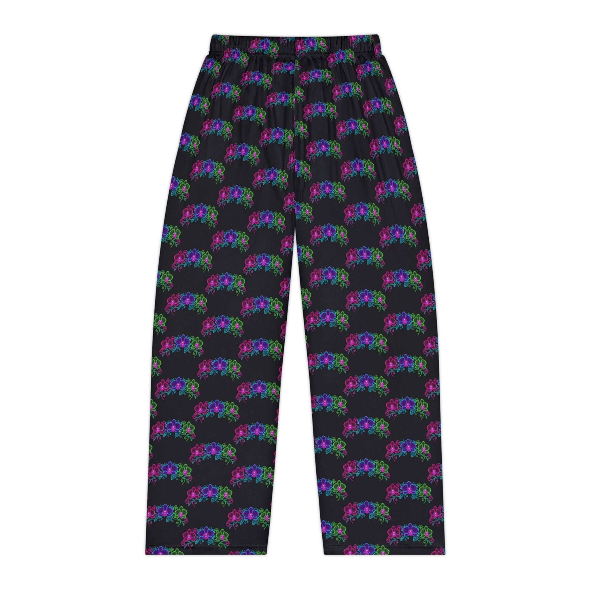 Pajama Pants | All-Over Neon Orchid Floral Pattern Women's Pajamas