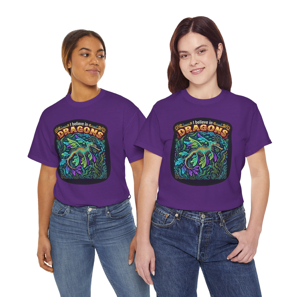T-Shirt | 'I Believe in Dragons' Colorful Graphic Tee