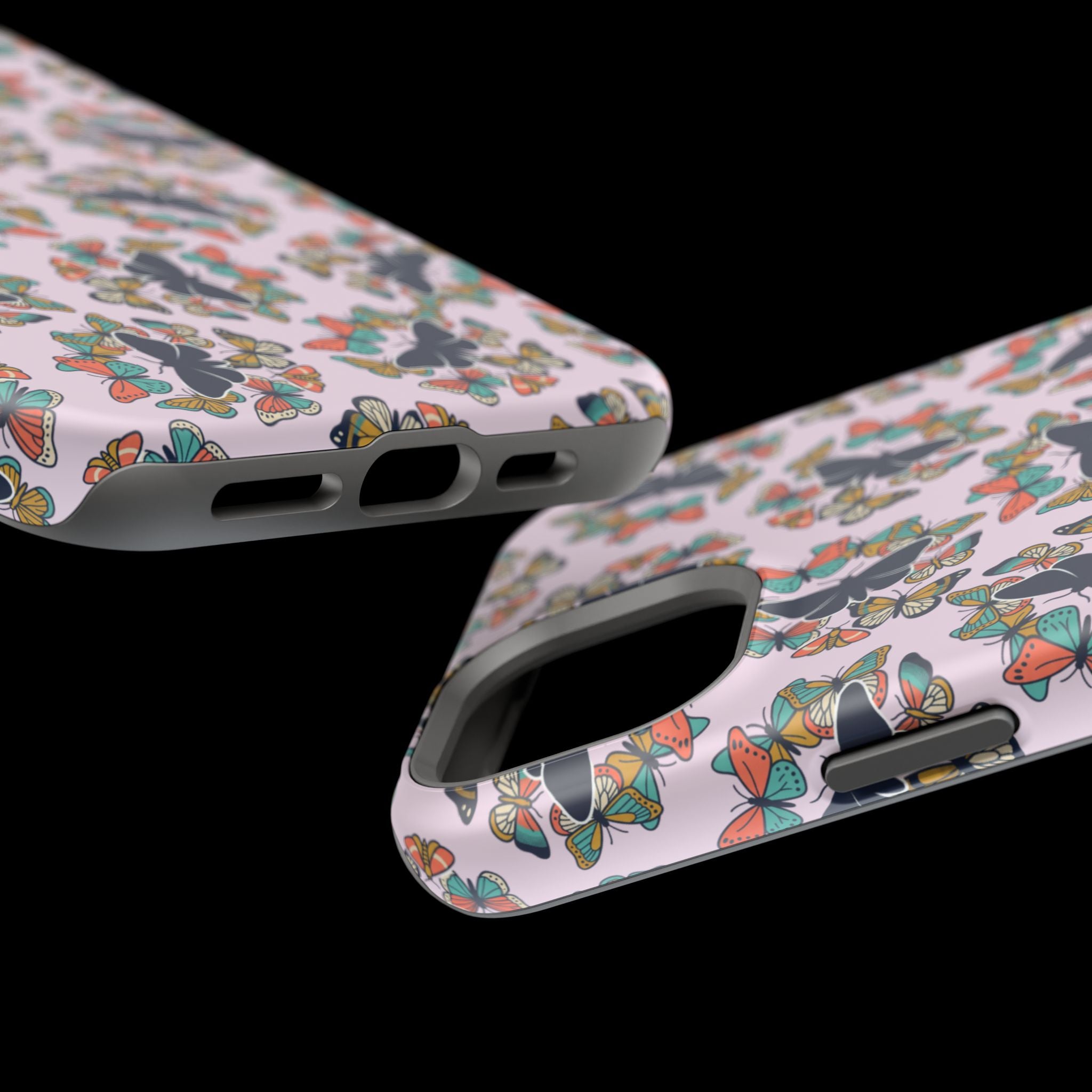 Phone Cases | Pastel Butterflies and Moths Pattern Magnetic Impact-Resistant Case
