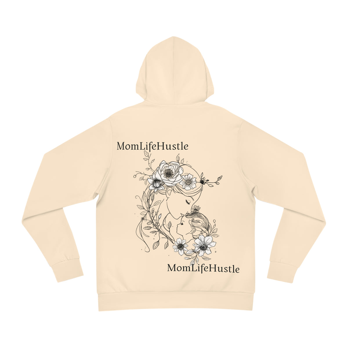 MomLifeHustle Floral Hoodie