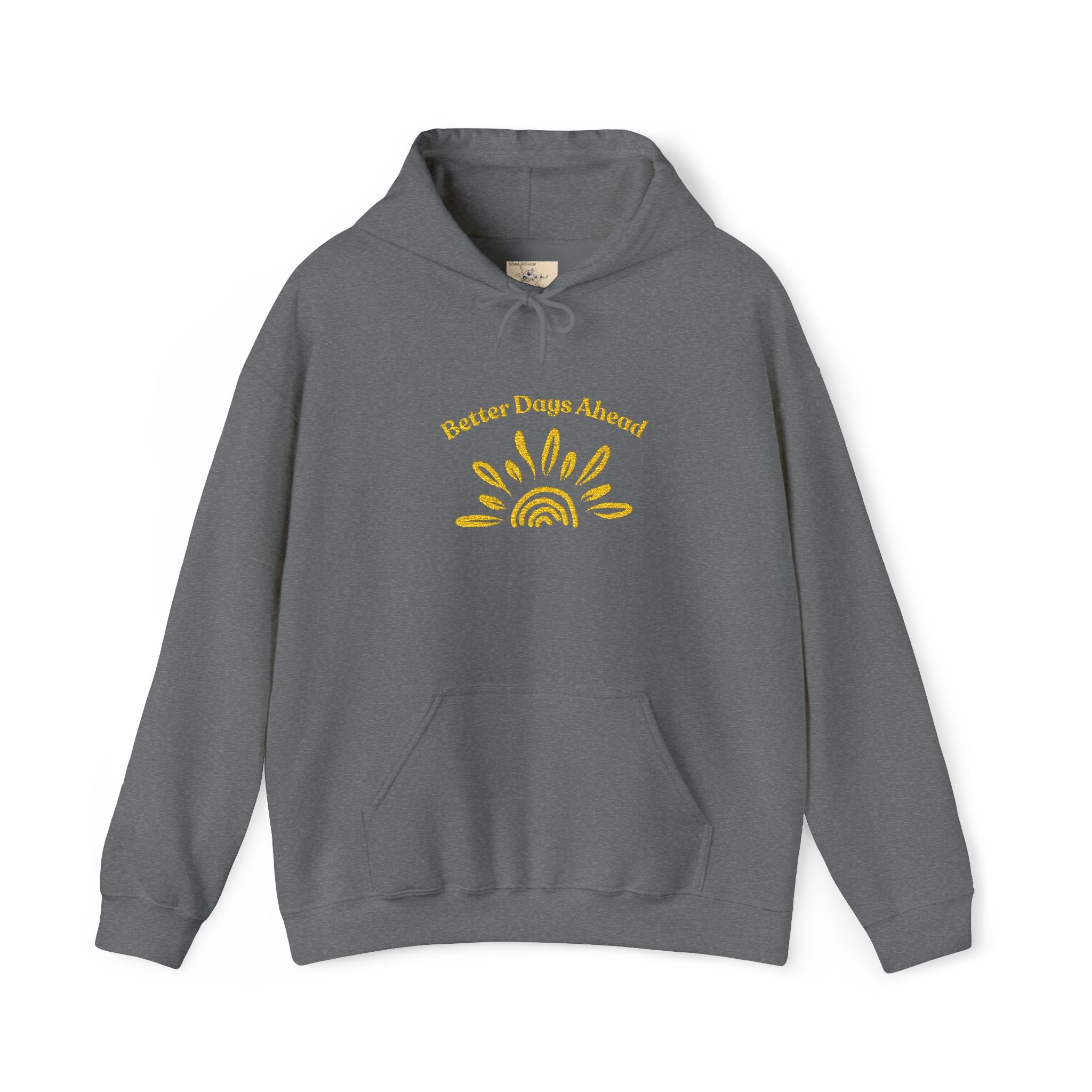 Hoodie | ‘Better Days Ahead’ Above a Sunrise  Embroidered Graphic
