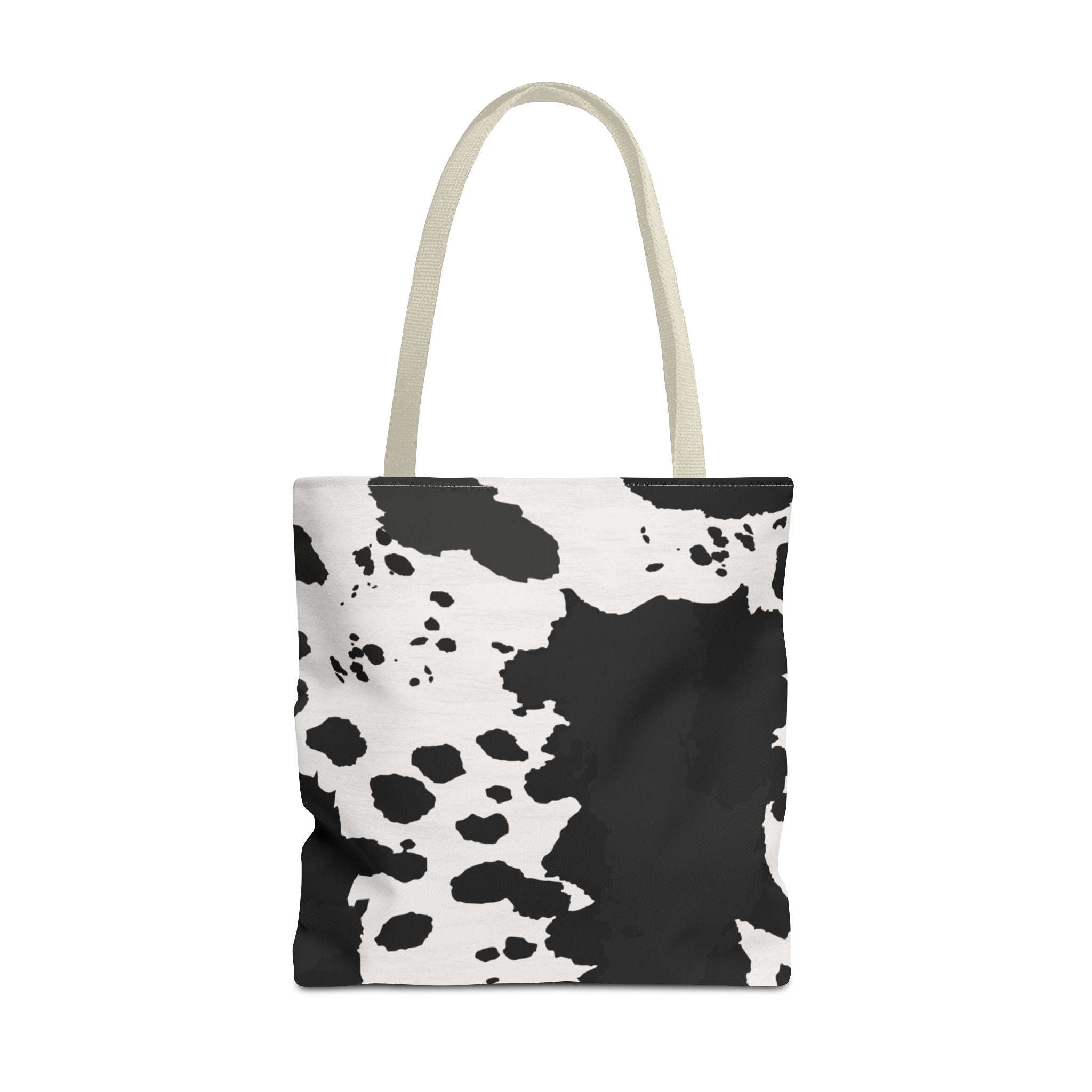 Tote Bag | Black & White Cow Print Patterned Shoulder Tote