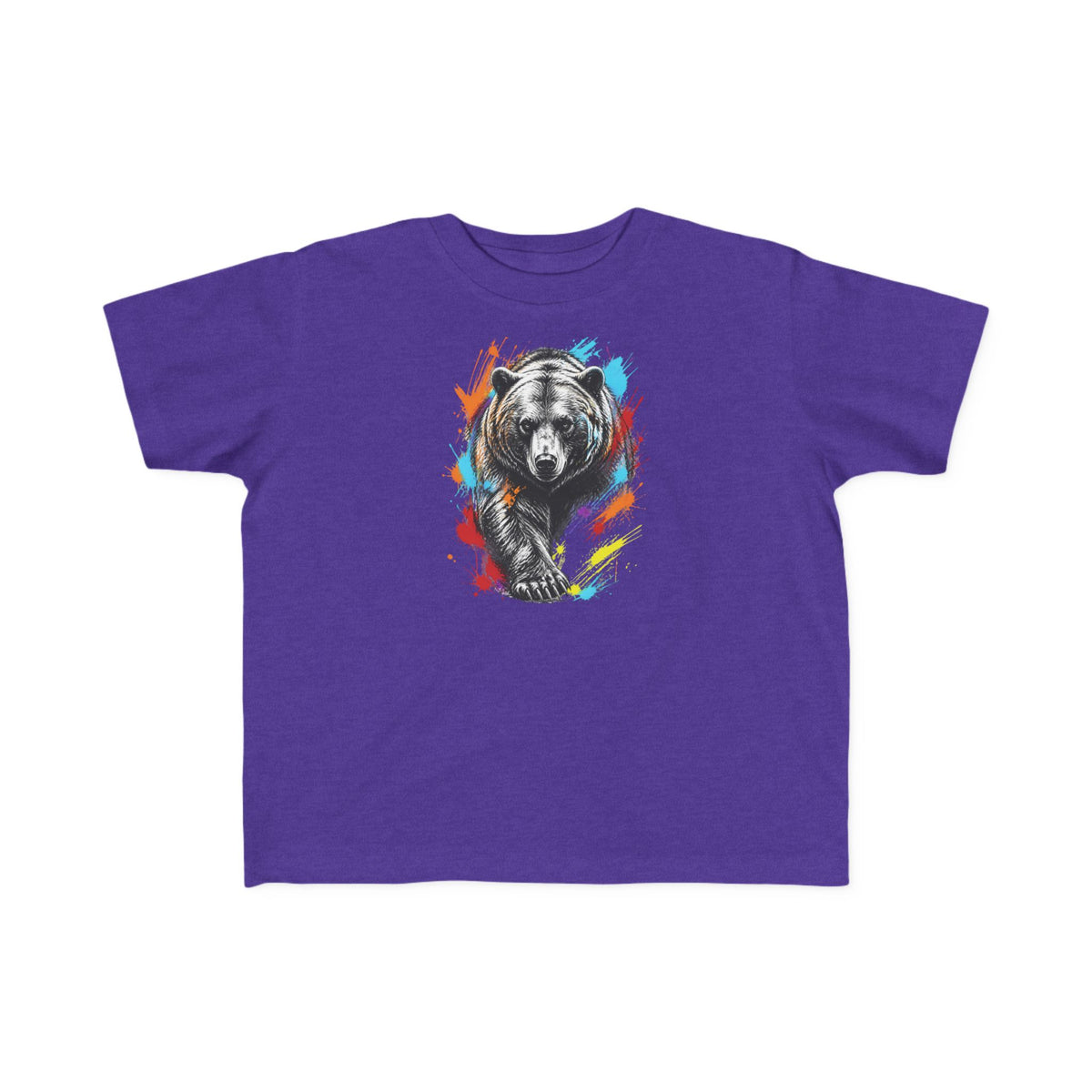 Colorful Kodiak Bear T-Shirt for Tots
