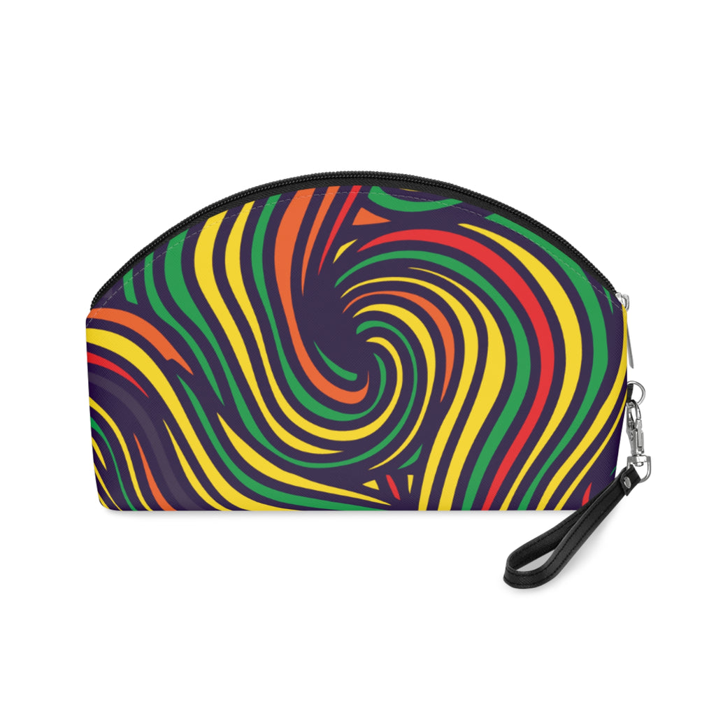 Cosmetic Pouch | Colorful Retro Wave Makeup Bag